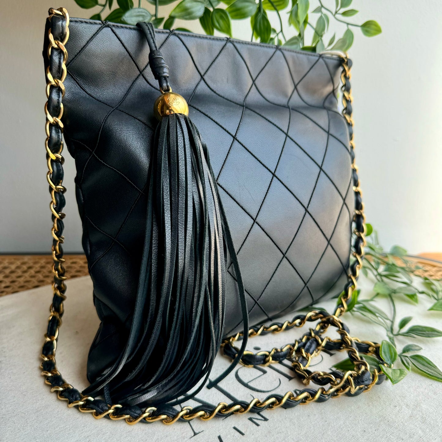 Chanel 1997 Quilted Tassel Cross Body Bag