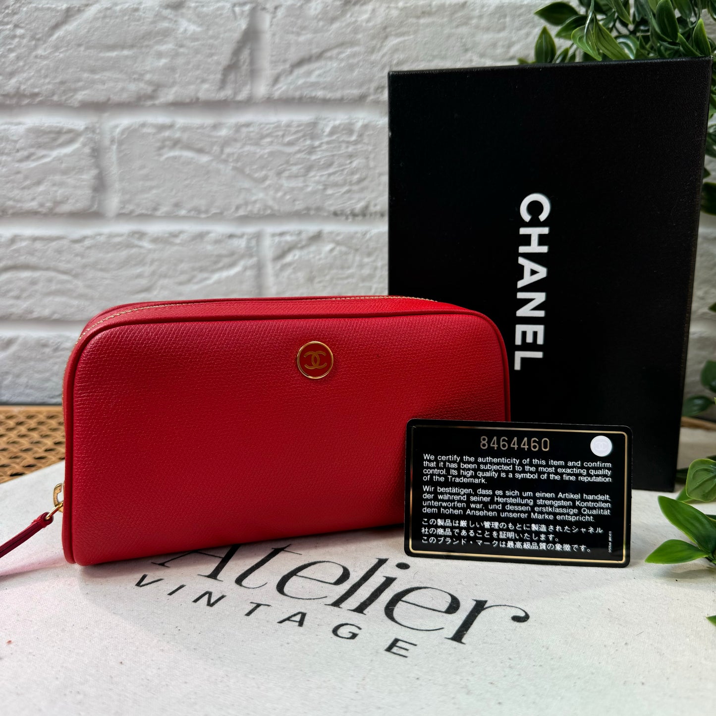 Chanel 2003 As New & Boxed Coco Button Vanity Clutch