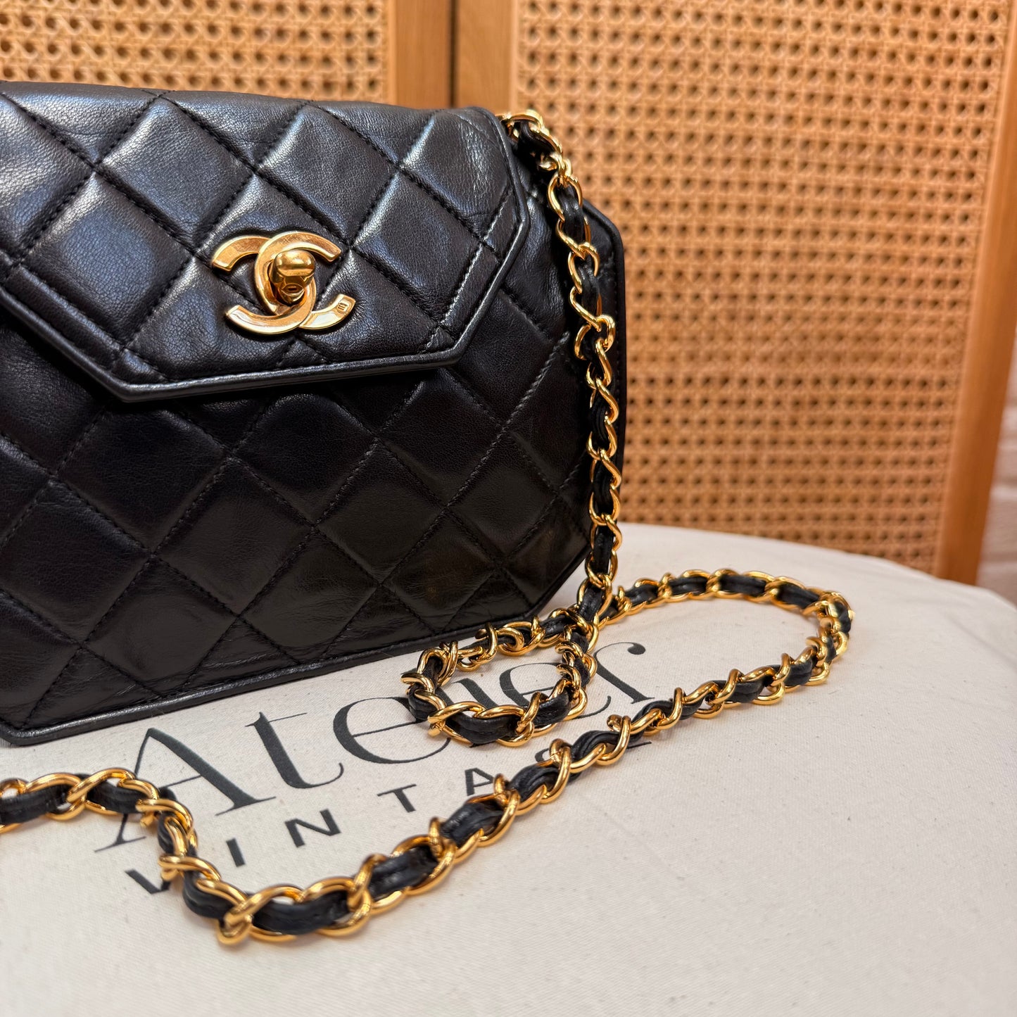 Chanel 1989 Rare Octagon Single Flap