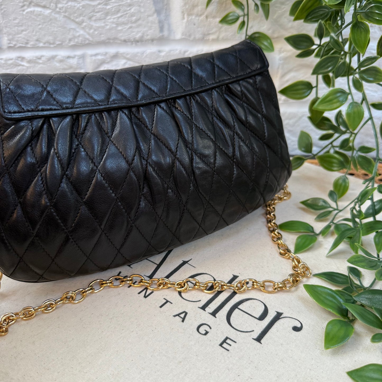 Chanel Rare 1970s CC Button Quilted Flap