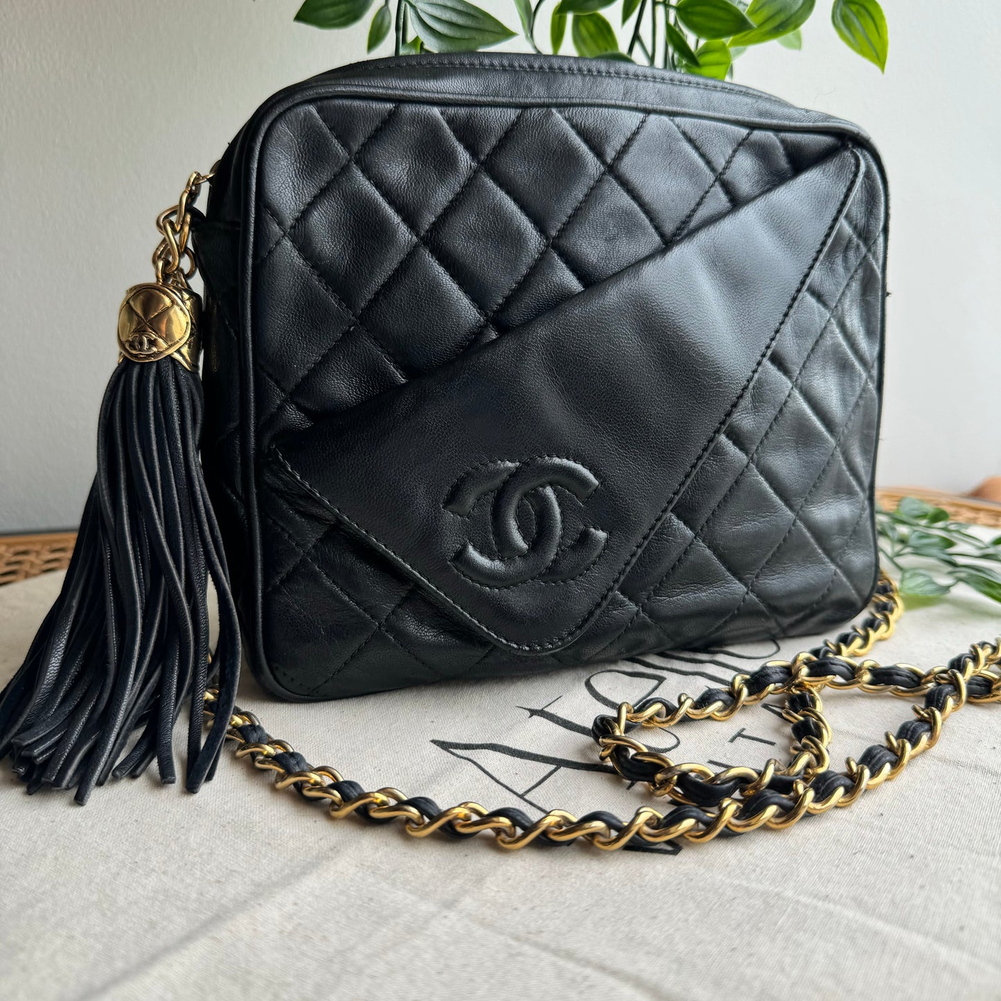 Chanel 1989 Vintage Tassel Camera Bag