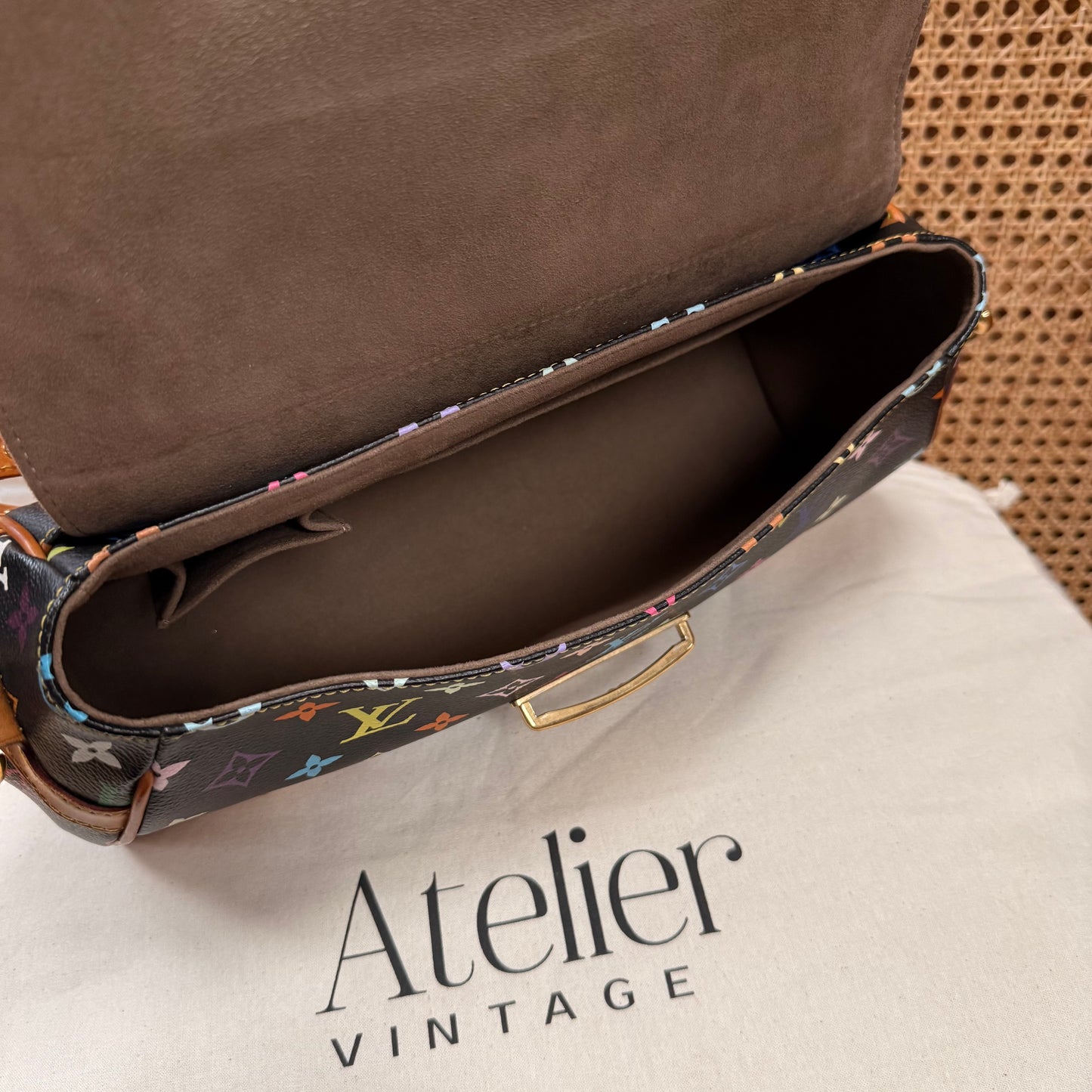 Louis Vuitton 2003 Murakami Black Monogram Beverly MM