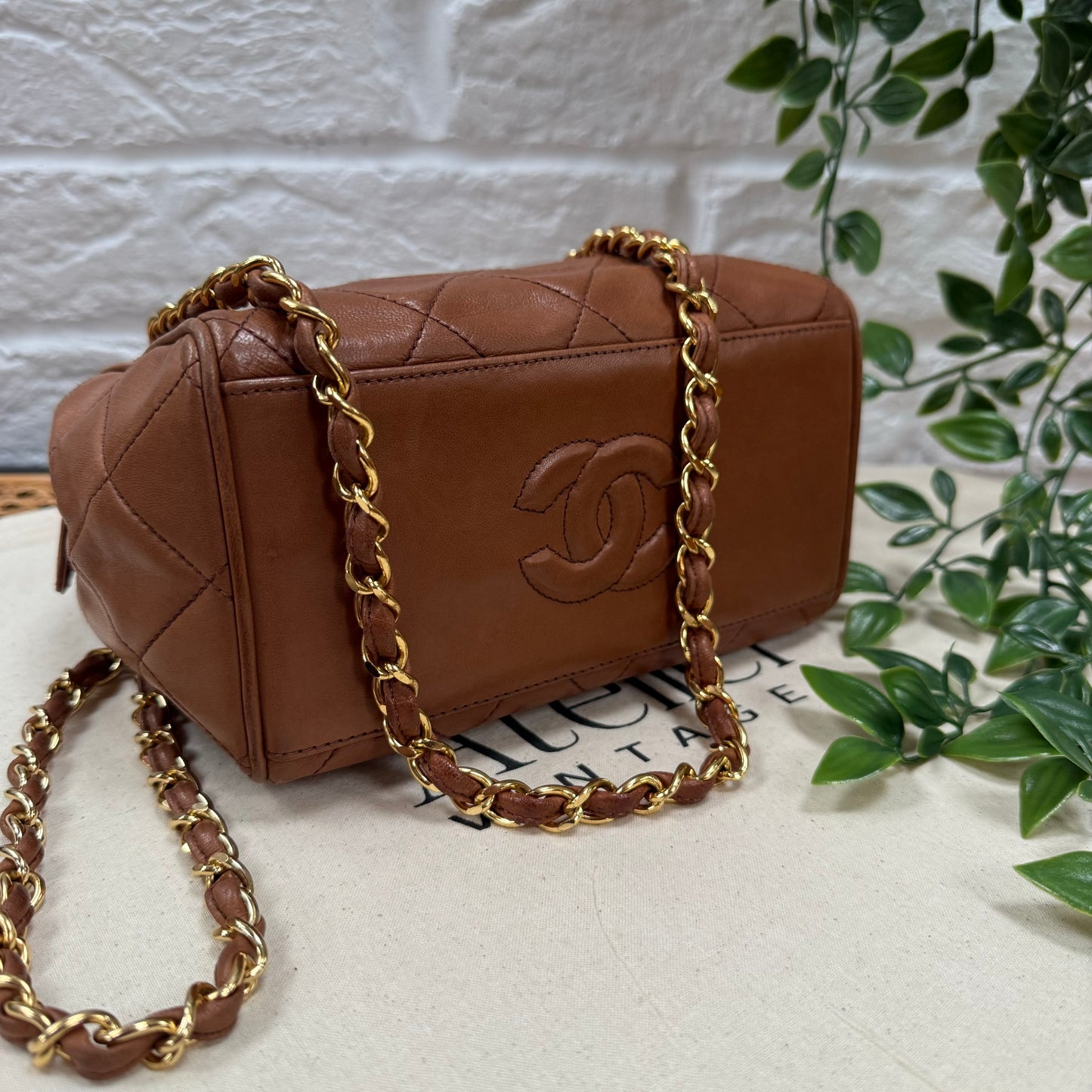 Chanel 1994 CC Lambskin Quilted Shoulder Bag