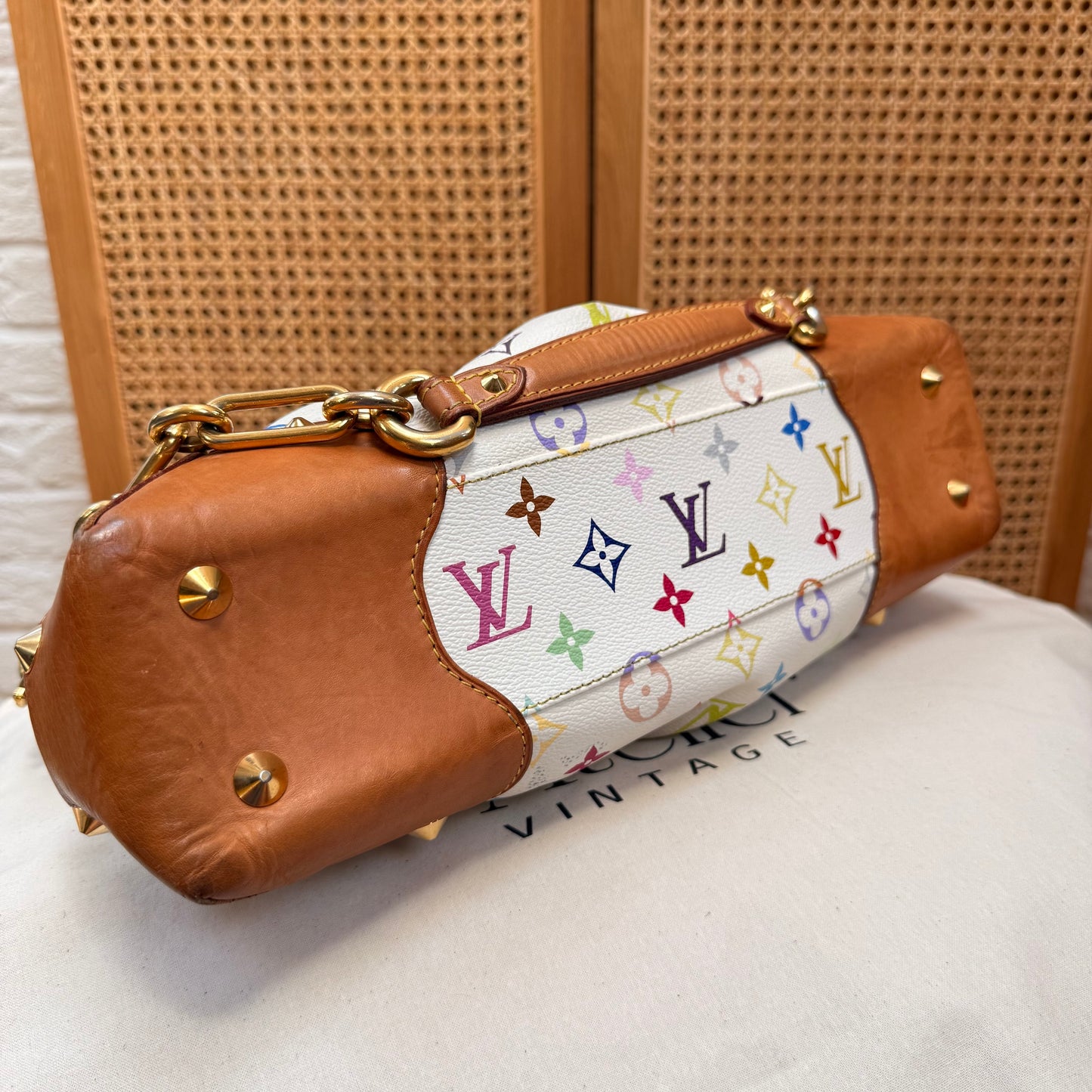 Louis Vuitton 2003 Murakami White Multi Color Judy MM