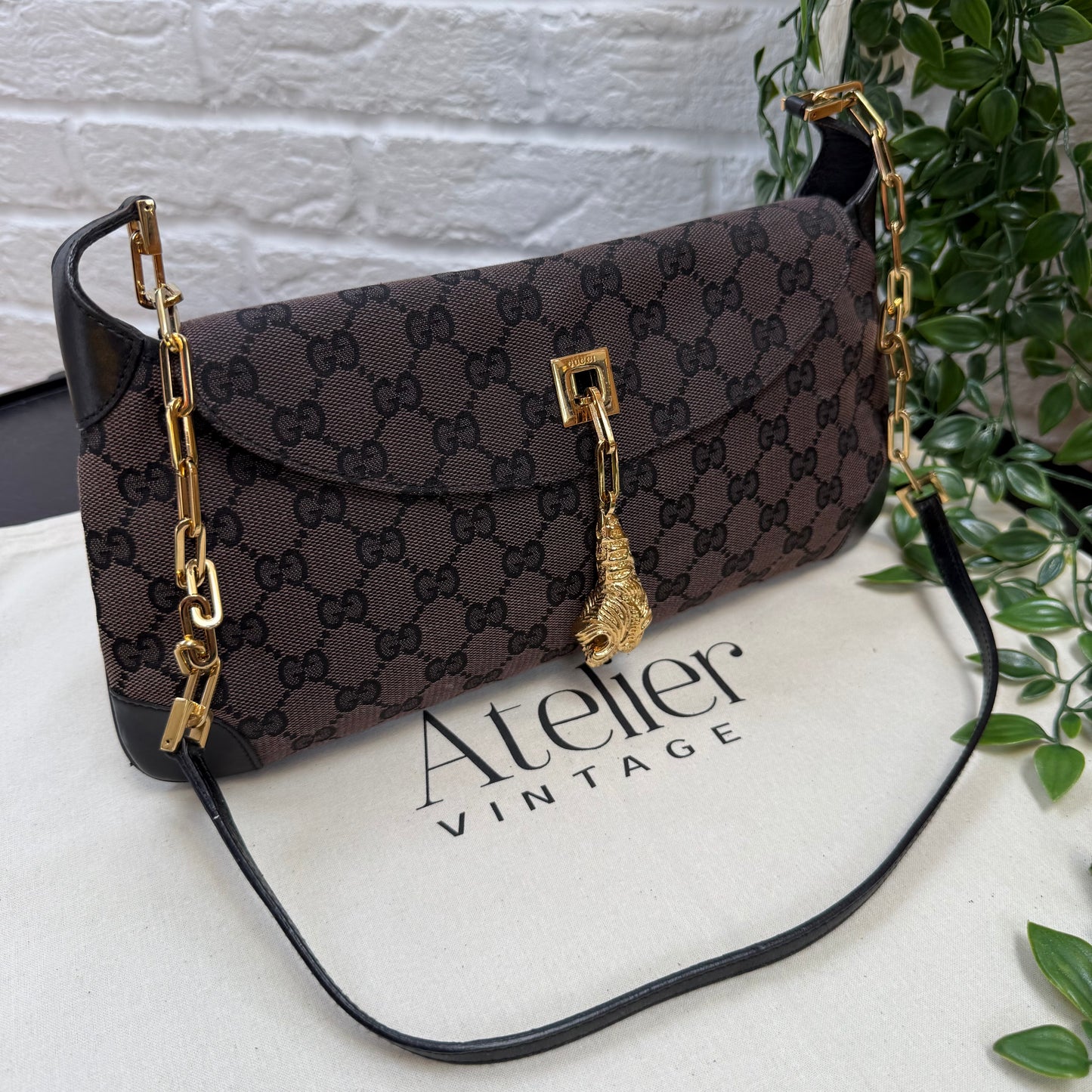 Gucci Rare 1990s Gucci X Tom Ford Tigers Head Cross Body