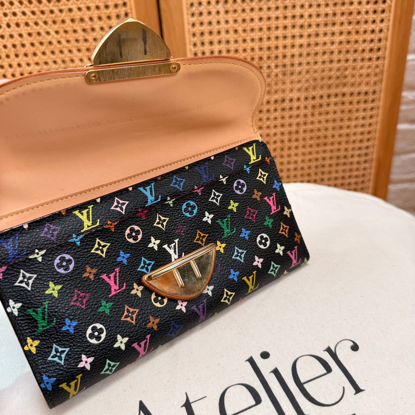 Louis Vuitton 2003 Murakami Multicolor black Eugenie Purse