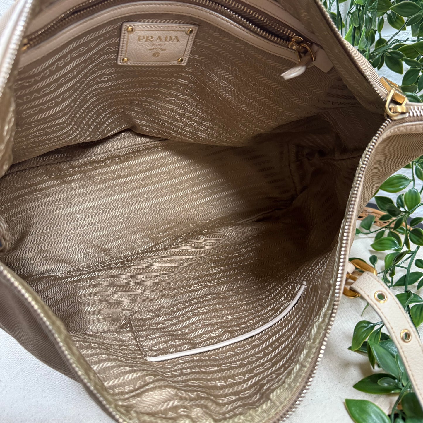 Prada Vintage Jacquard Canvas Tote