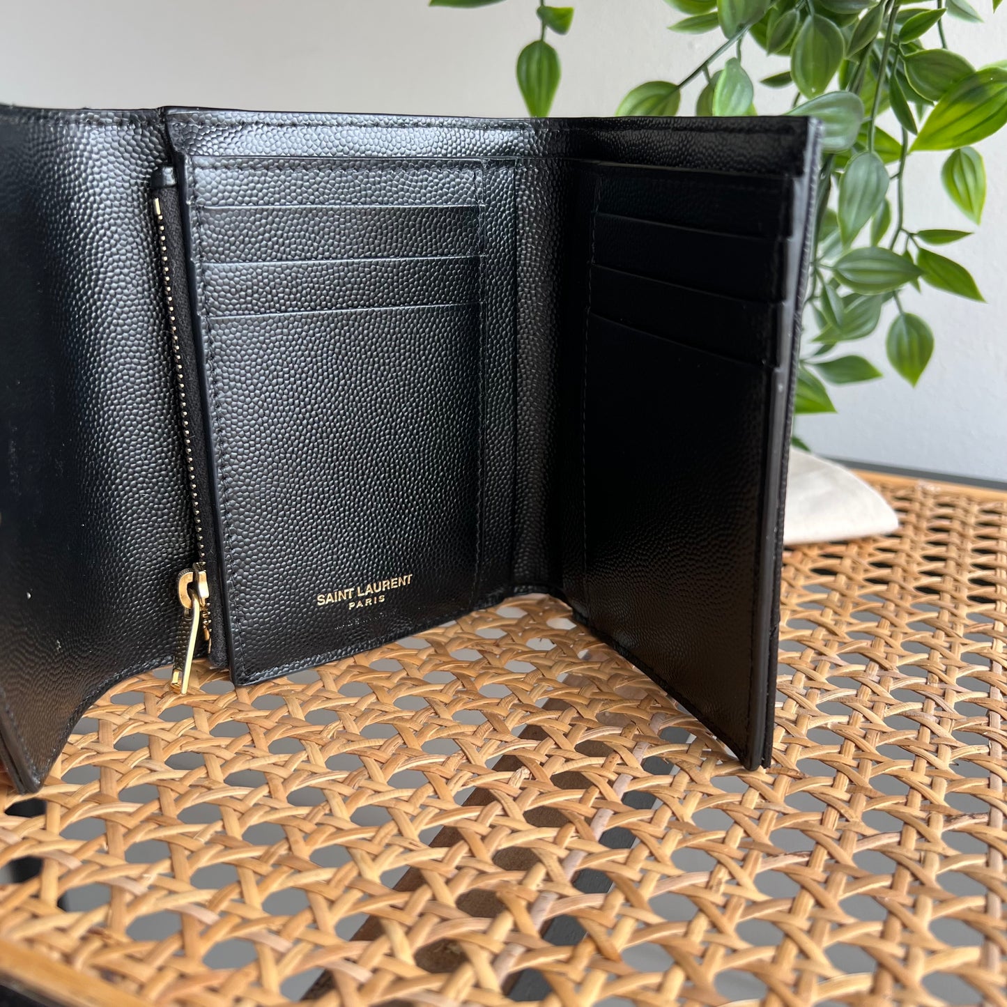 Saint Laurent Metalassé Trifold Wallet