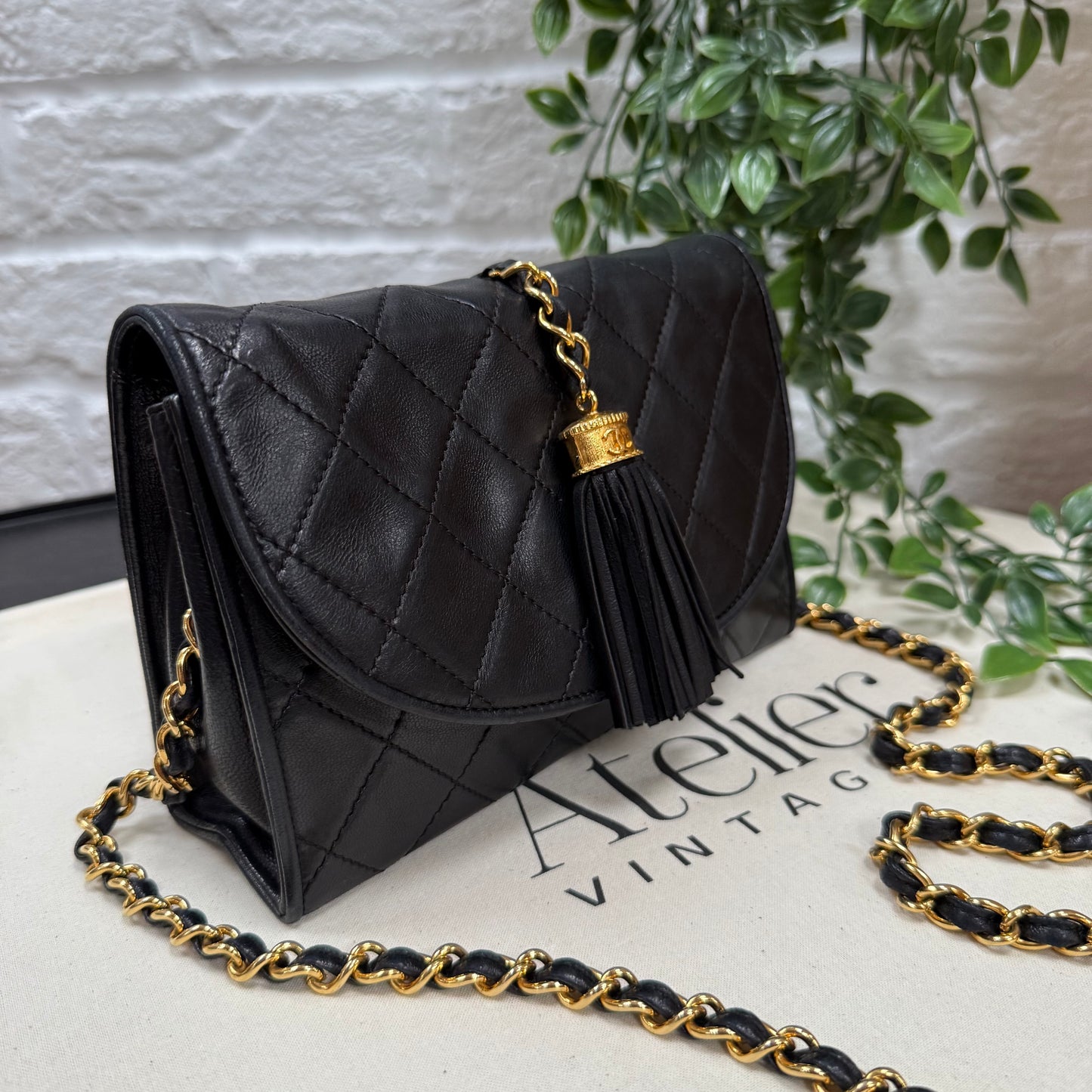 Chanel 1989 Tassel Half Moon Flap