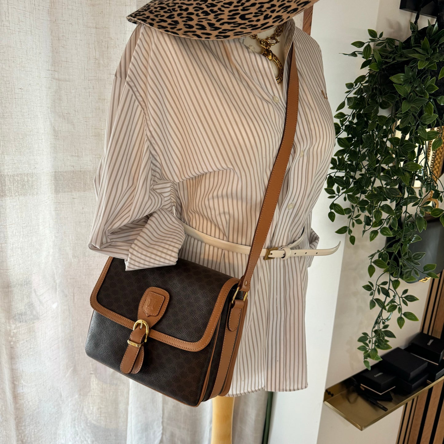 Celine 1990s Macadam Cross Body