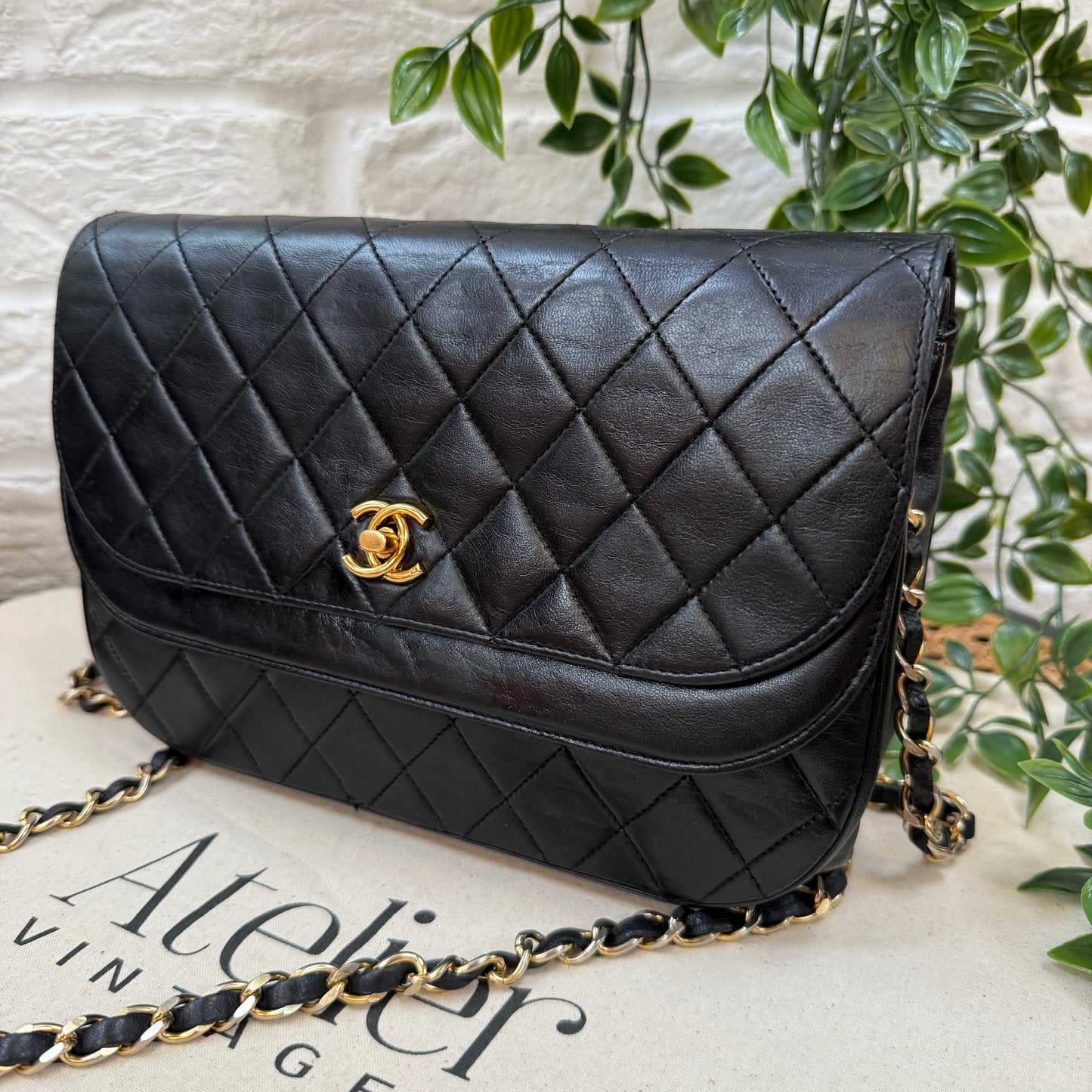 Chanel 1986 Half Moon Double Flap
