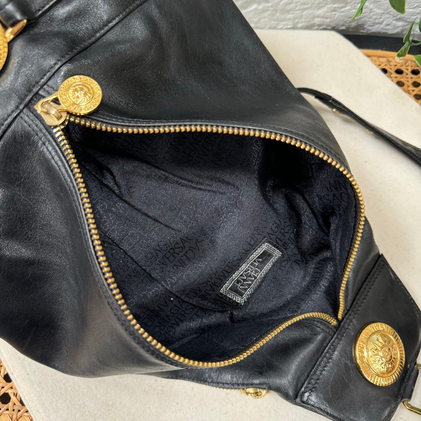 Versace 1990s Medusa Sling Back Pack