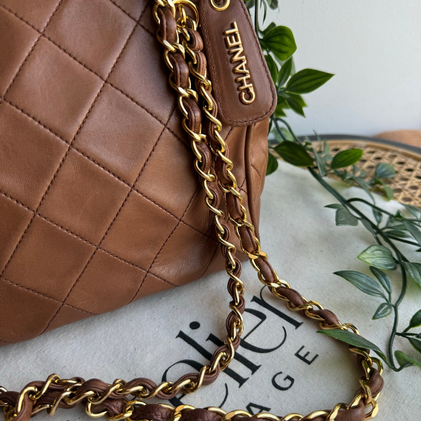 Chanel 1994 CC Lambskin Quilted Shoulder Bag