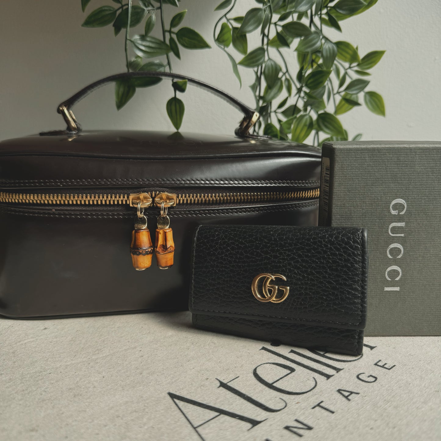 WINNER DRAWN 10/05/24 -
May - Gucci Bamboo Vanity & Boxed Marmont Key Holder - Raffle Giveaway - Gift Card Entry x 1