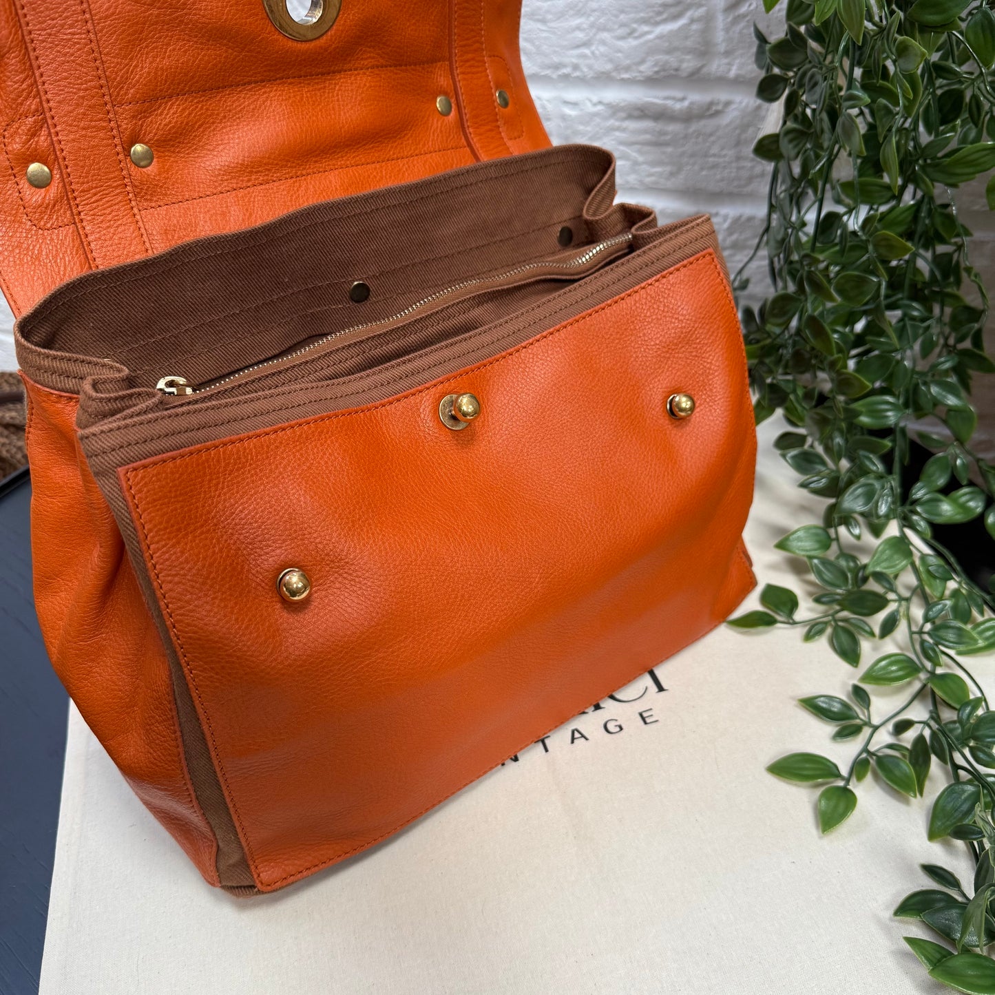 Saint Laurent 2000s Saint Laurent Muse Orange Bi Color