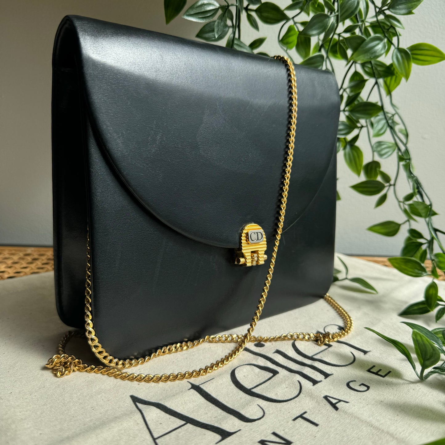 Dior 1980s Vintage Two Way Chain Strap Bag