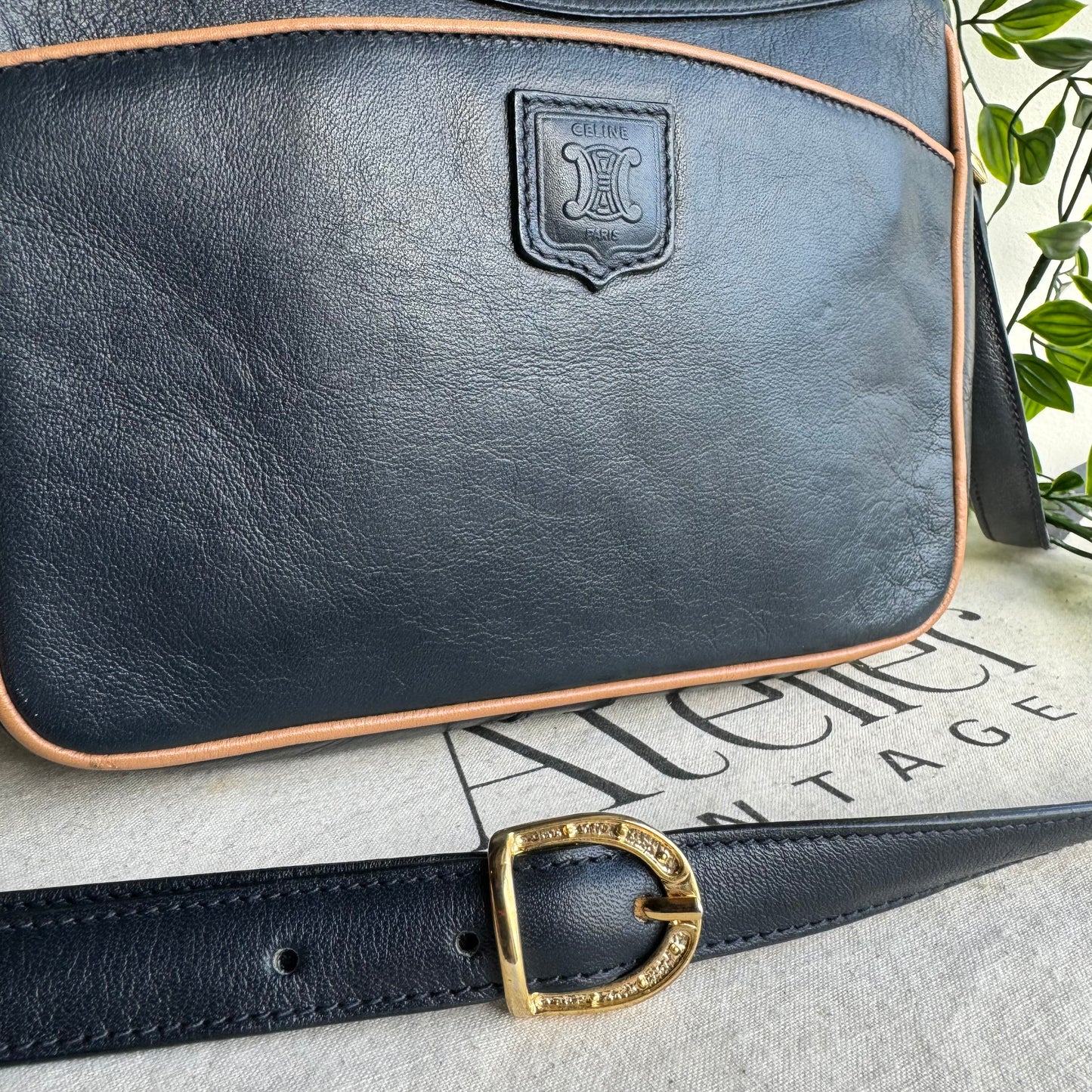 Celine Vintage Triomphe Cross Body Bag