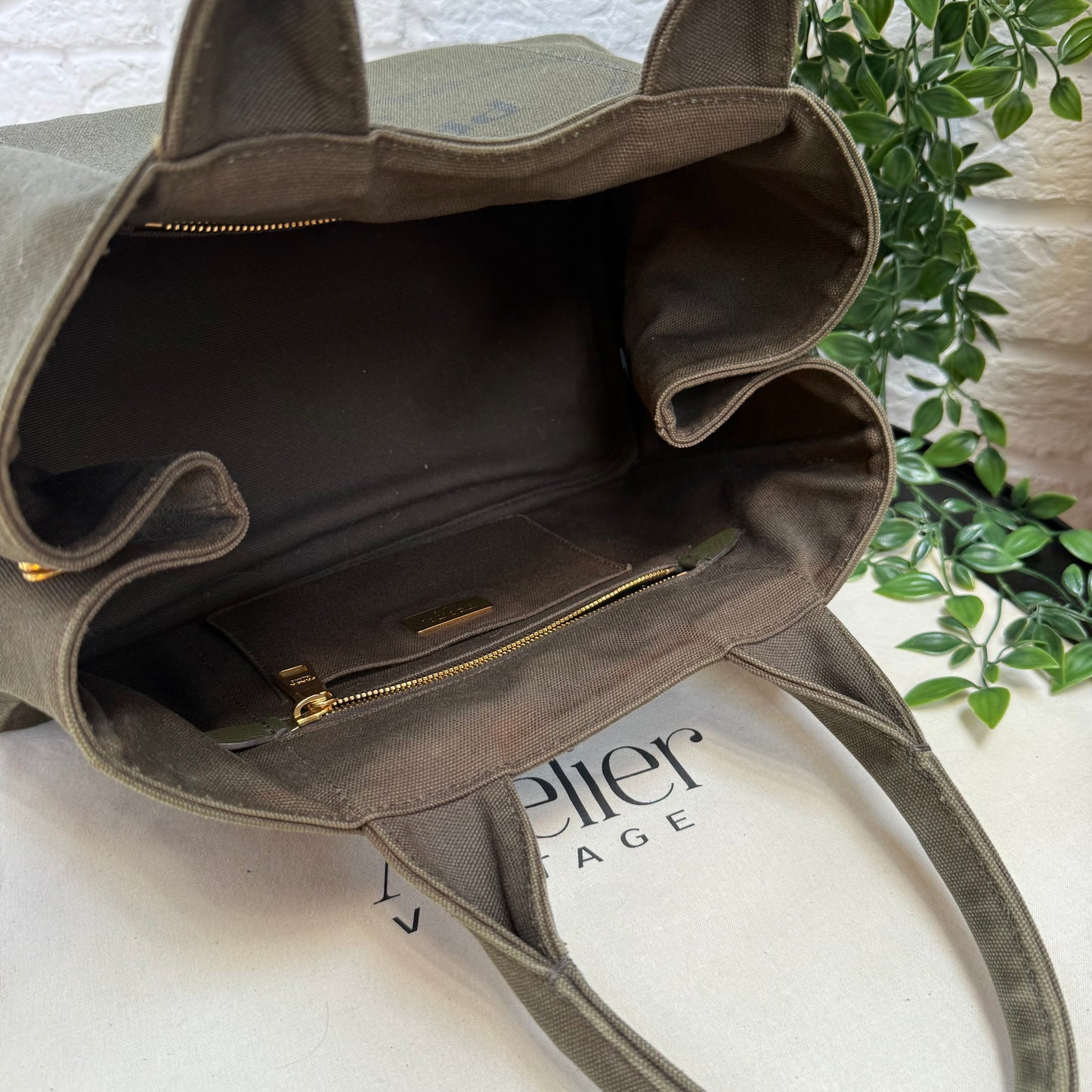 Prada 1990s Prada Canapa Canvas Tote