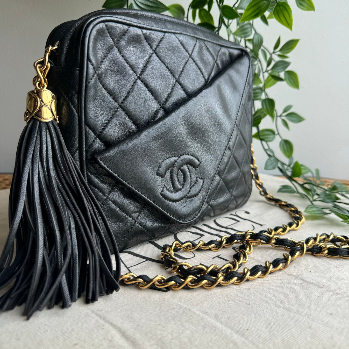Chanel 1989 Vintage Tassel Camera Bag