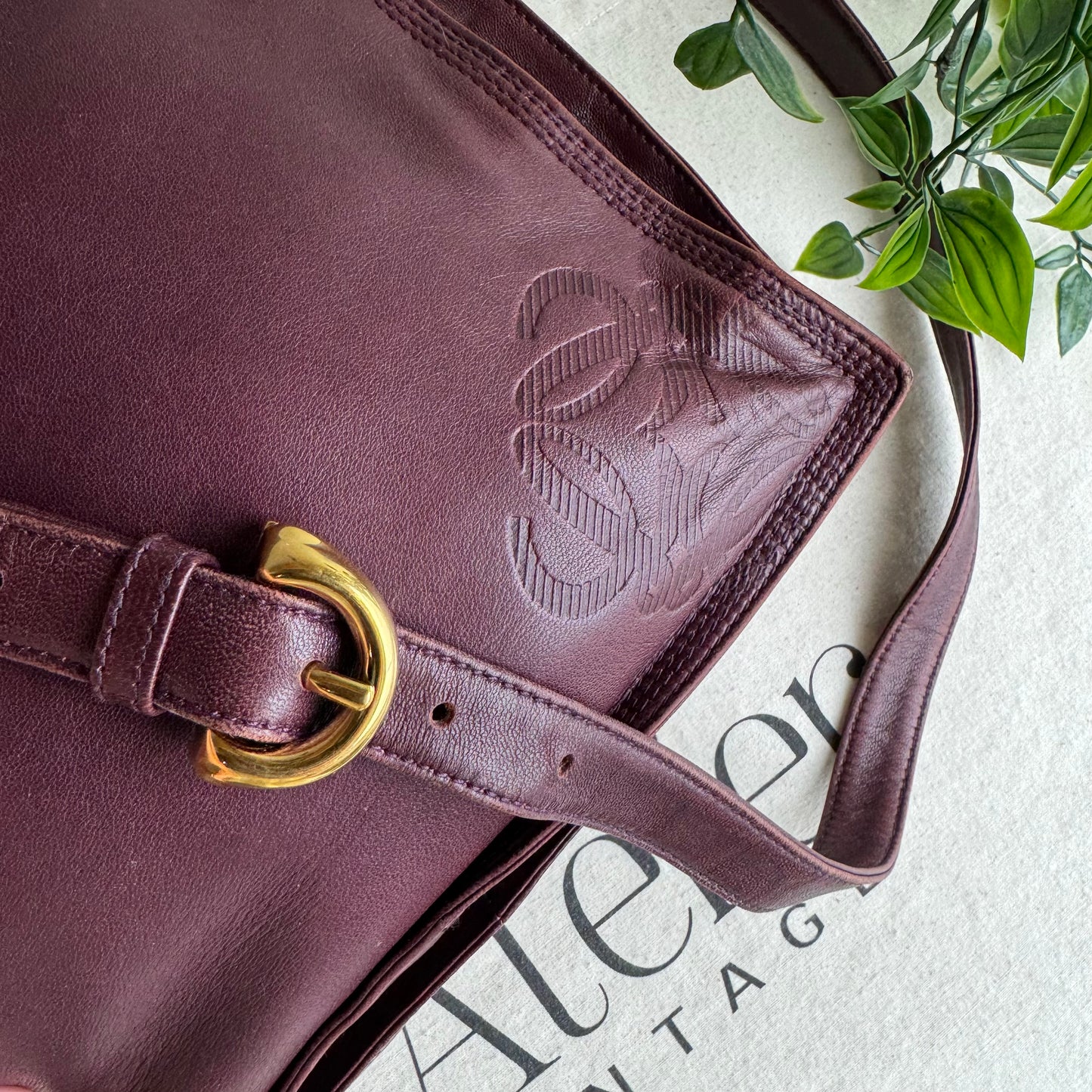Loewe Vintage Bordeaux Flamenco Bag