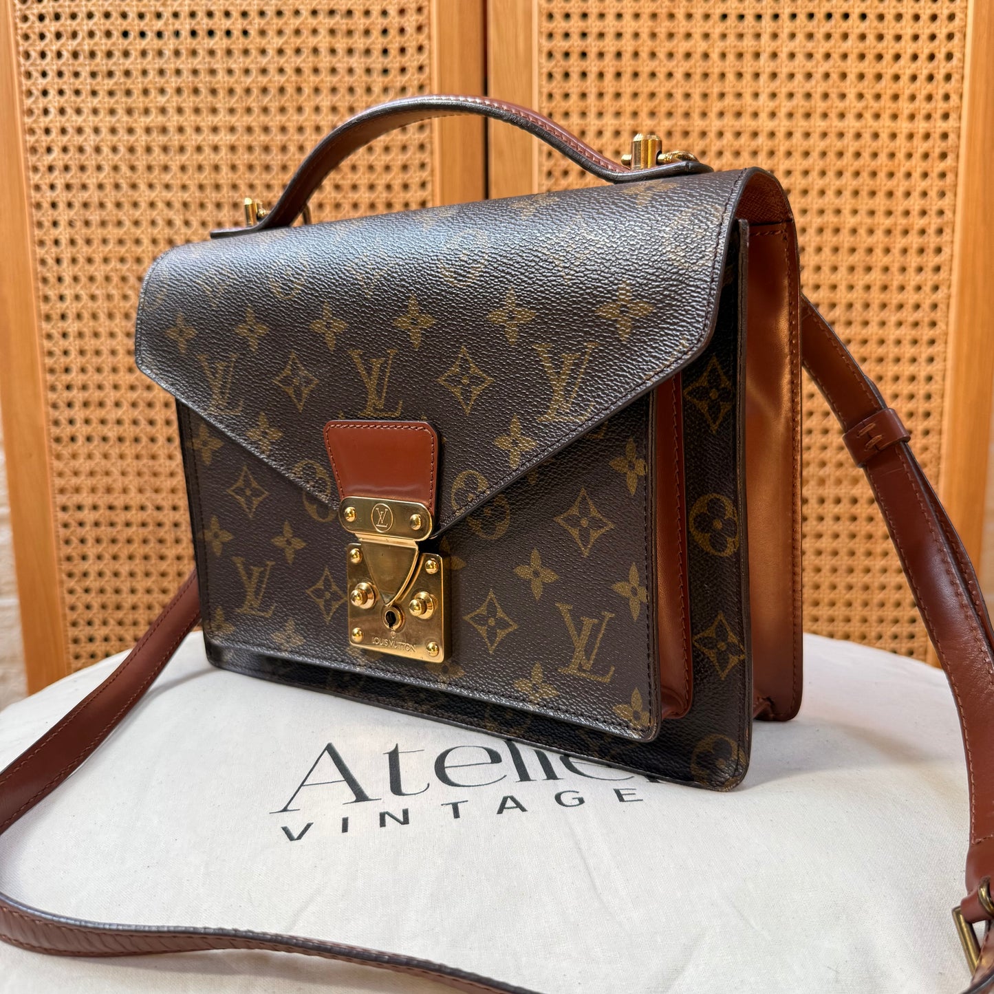 Louis Vuitton 1996 Monogram Monceau Two Way Top Handle