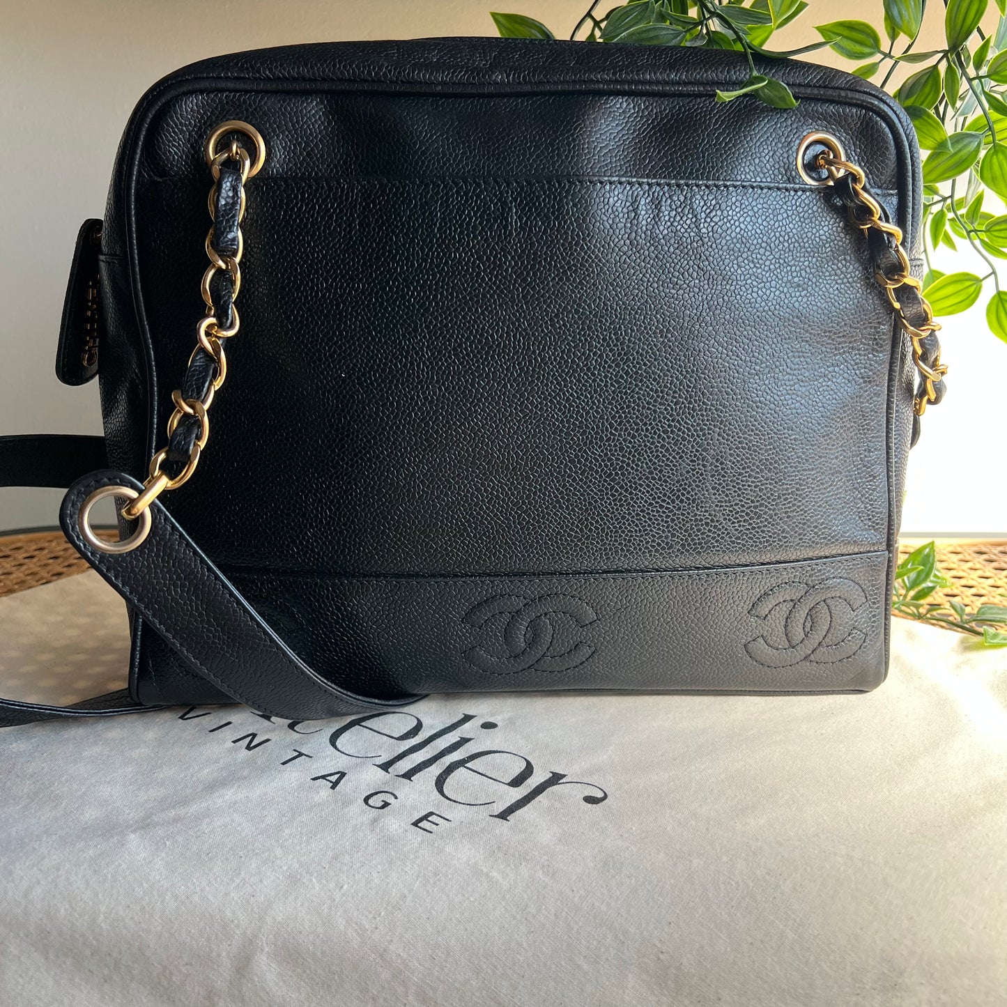 Chanel 1996 Triple CC Caviar Shoulder Bag