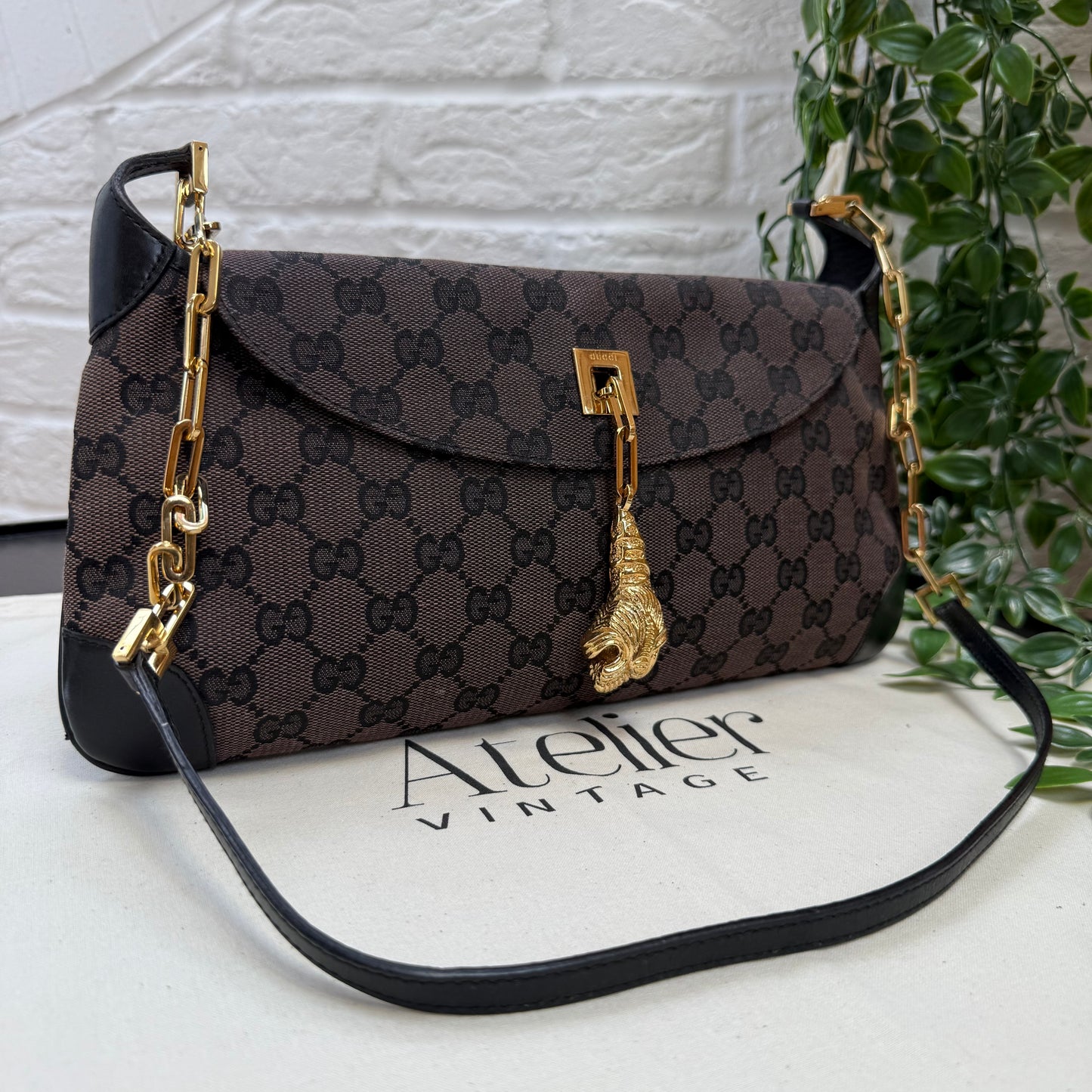 Gucci Rare 1990s Gucci X Tom Ford Tigers Head Cross Body
