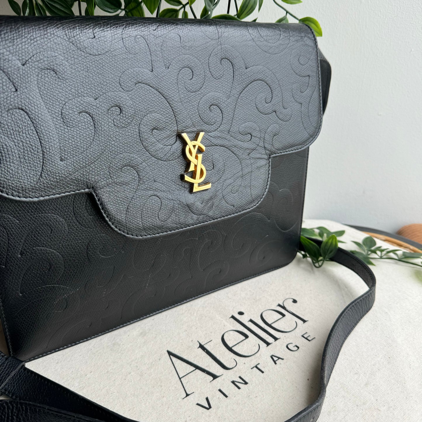 Saint Laurent 1980s Arabesque Cross Body Bag