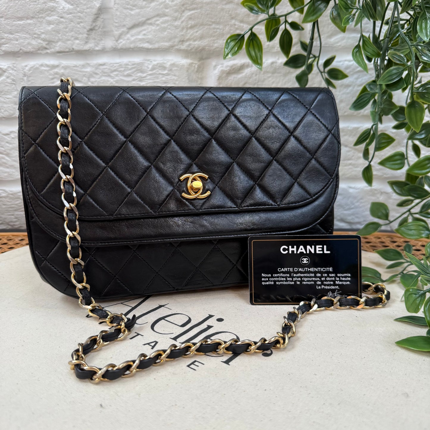 Chanel 1986 Half Moon Double Flap