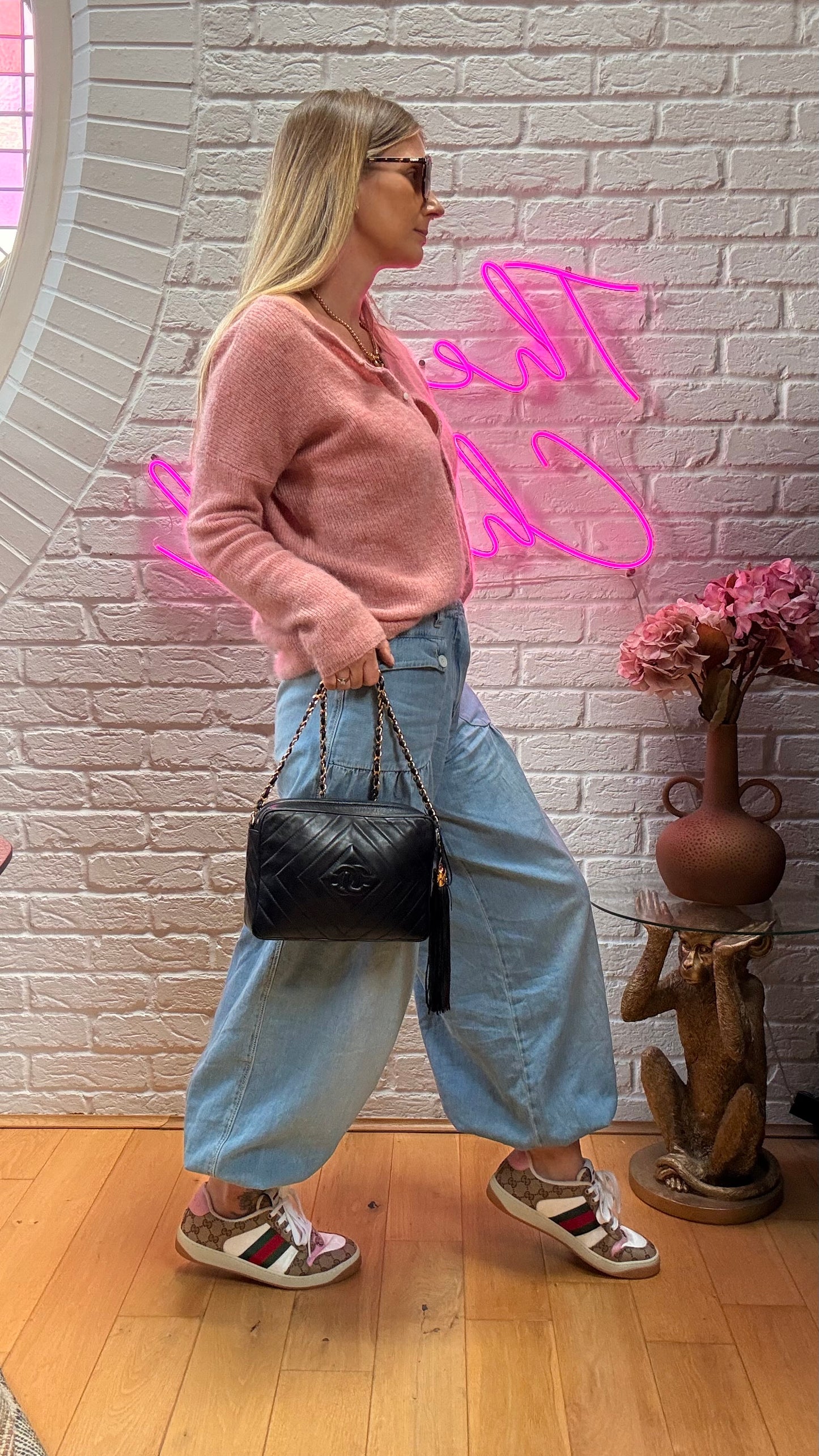 Chanel 1989 Dark Navy CC Quilted Tassel Camera Bag