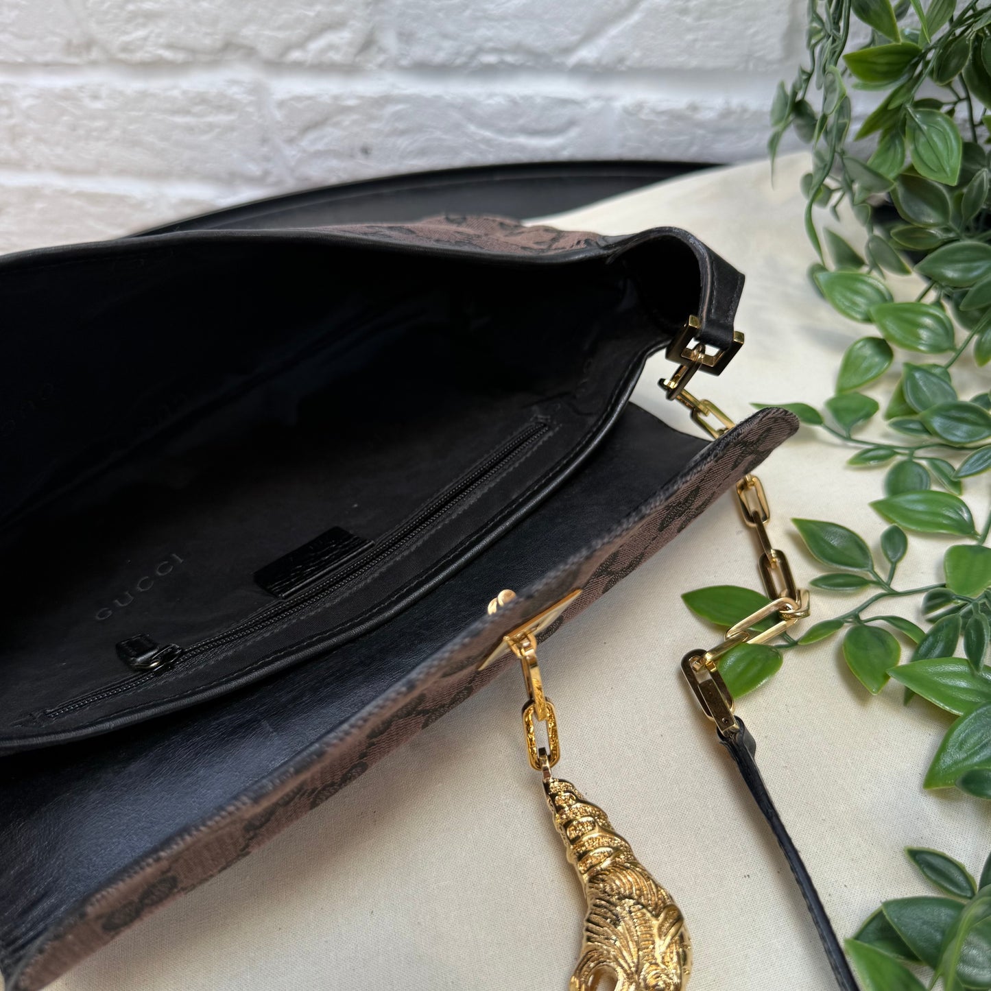 Gucci Rare 1990s Gucci X Tom Ford Tigers Head Cross Body