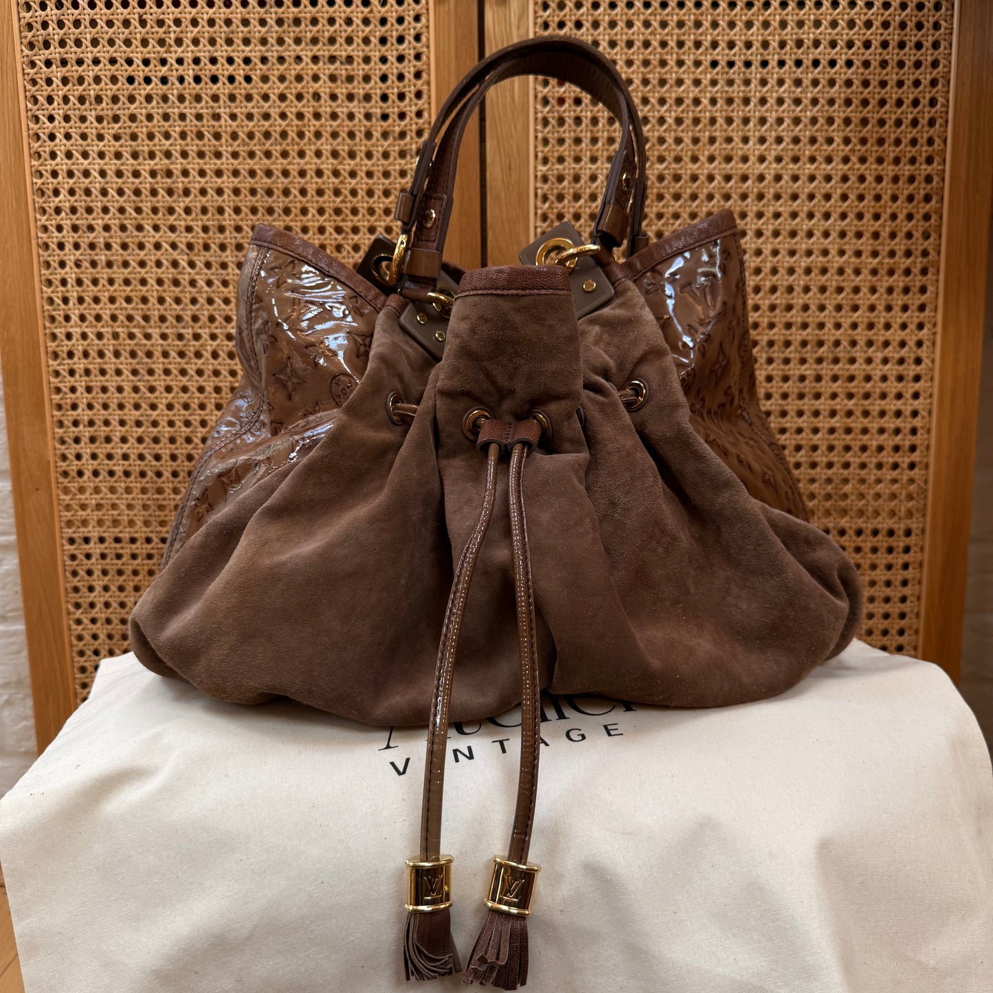 Louis Vuitton 2009 Limited Edition Suede & Vernis Iris Tote