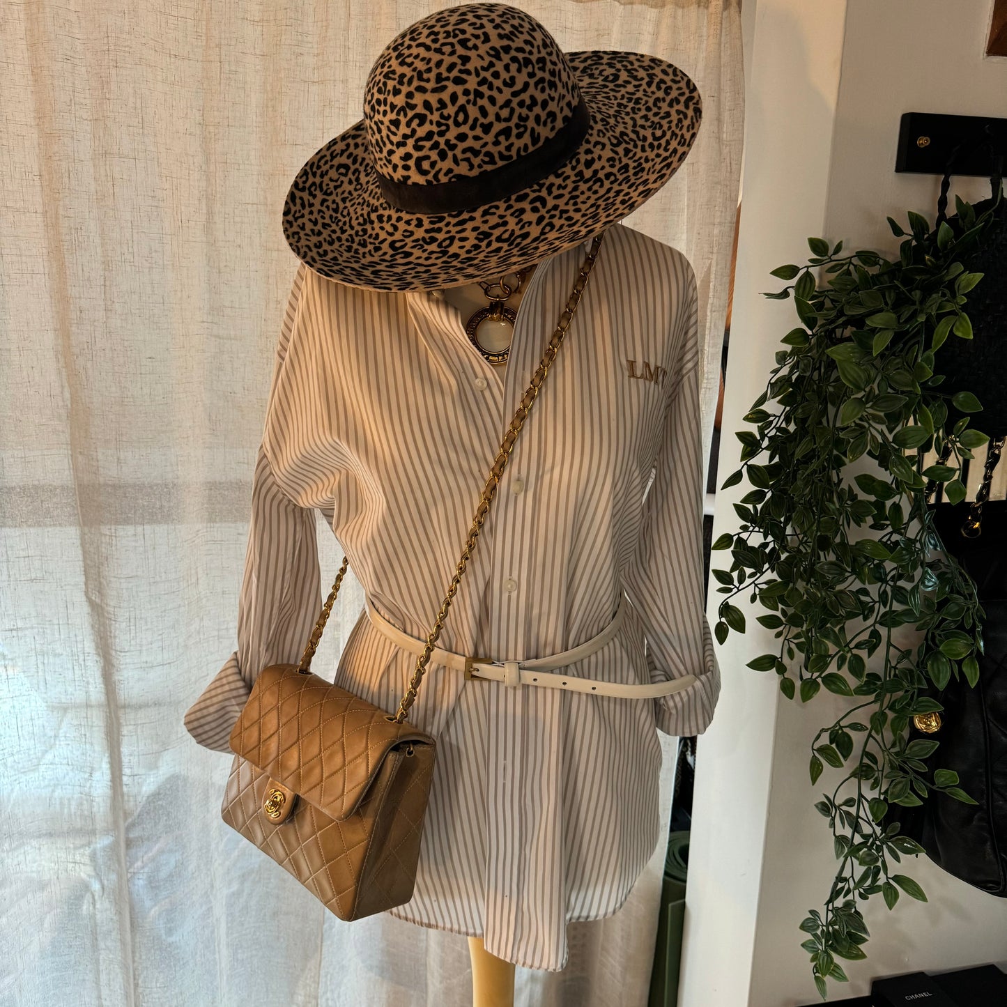 Chanel 1991 Beige Classic Single Flap Medium Square