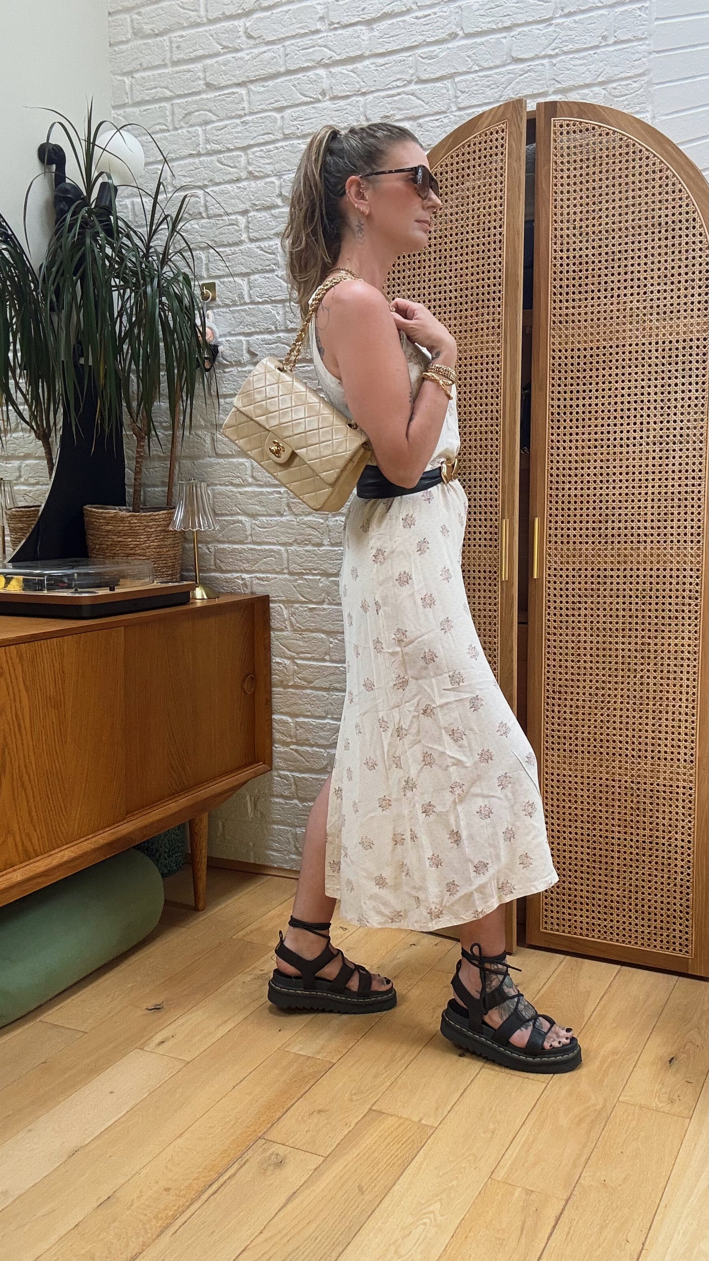 Chanel Rare 1989 Dark Beige Classic Double Flap Medium