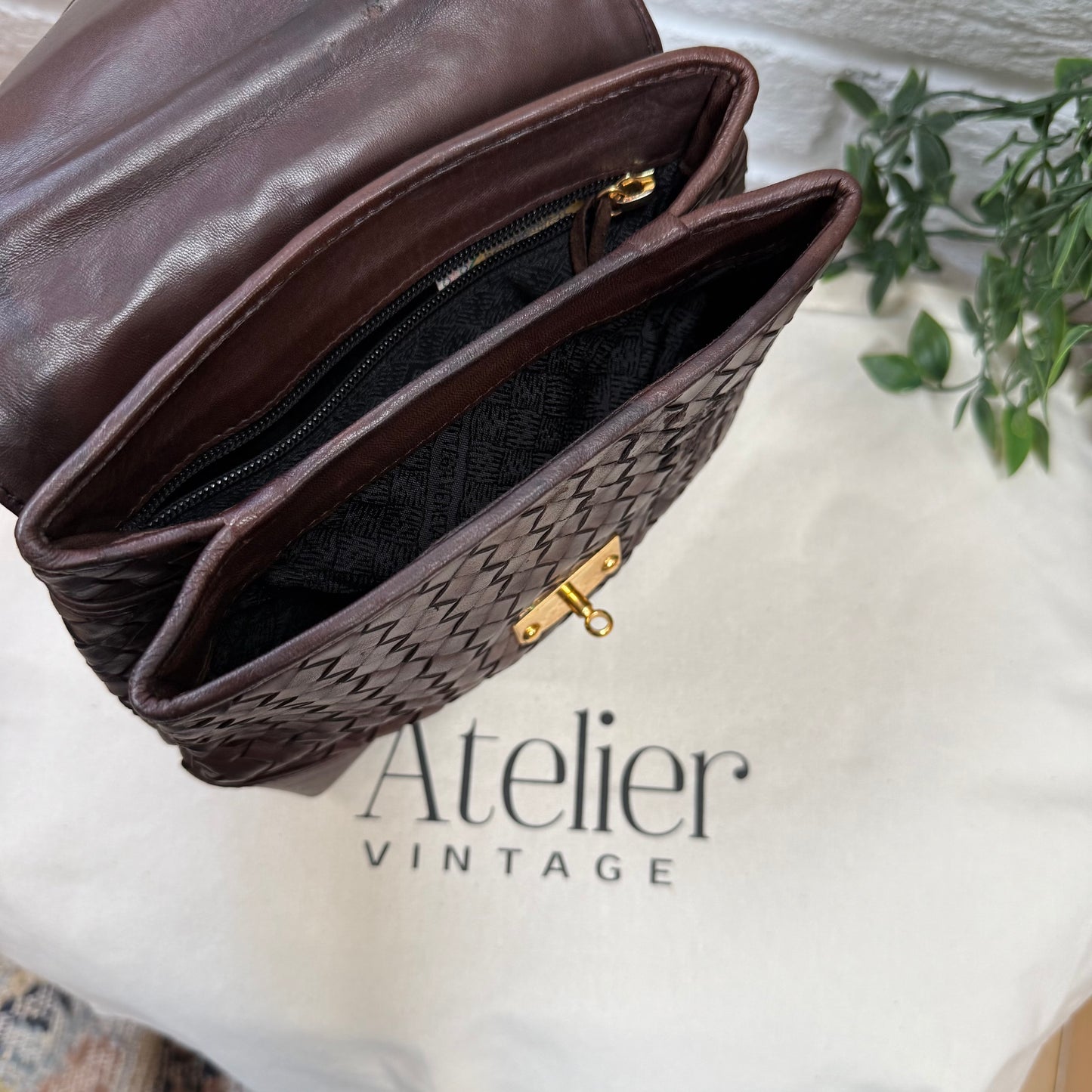 Bottega Veneta Chocolate Brown Two Way Cross Body