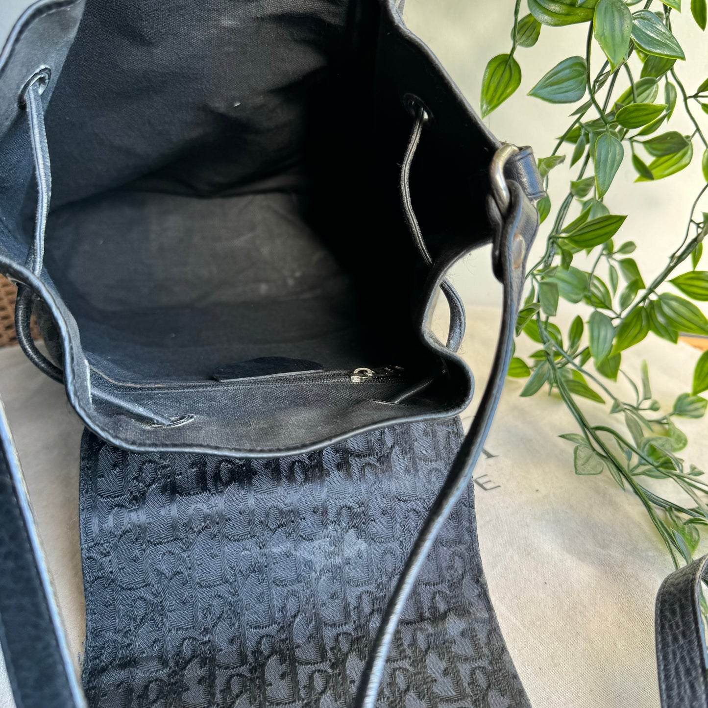 Dior Vintage Canvas Shoulder Bag