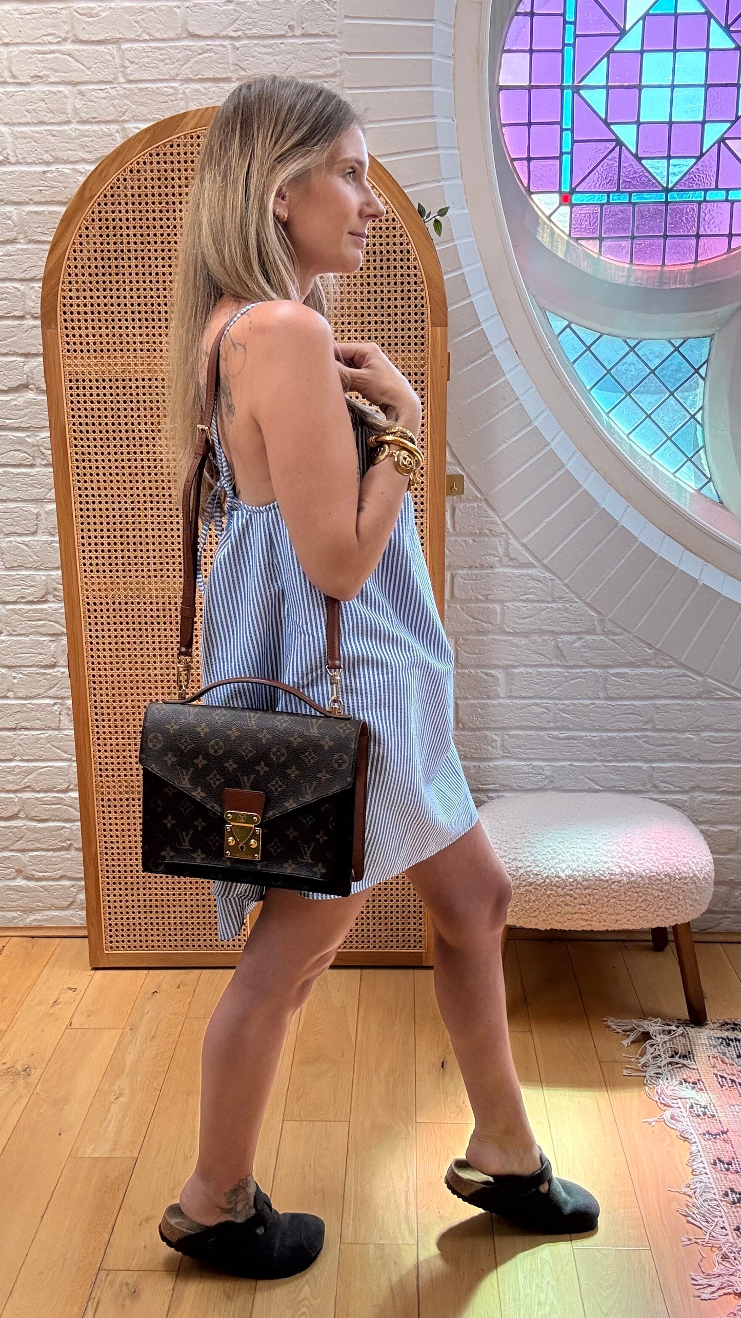 Louis Vuitton 1995 Monogram Monceau Two Way Top Handle