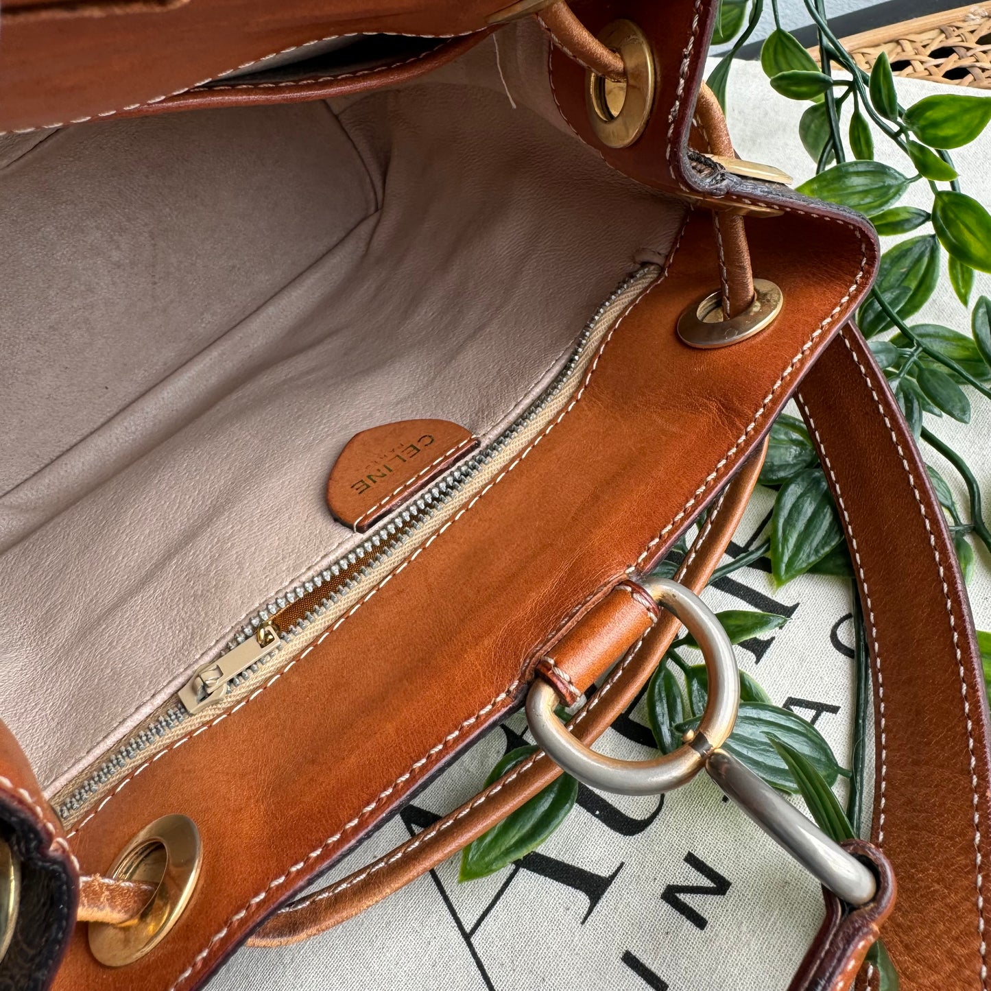 Celine 1980s Macadam Bucket Bag