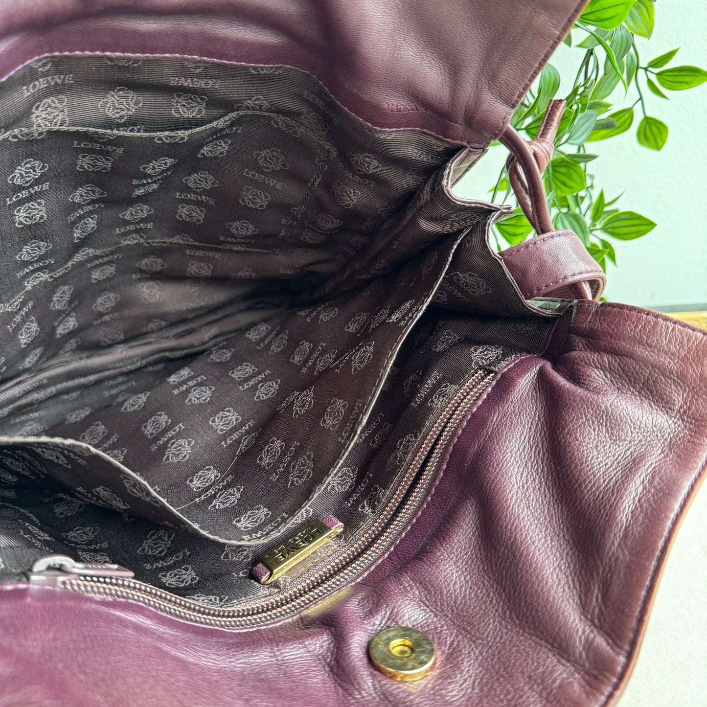 Loewe Vintage Bordeaux Flamenco Bag
