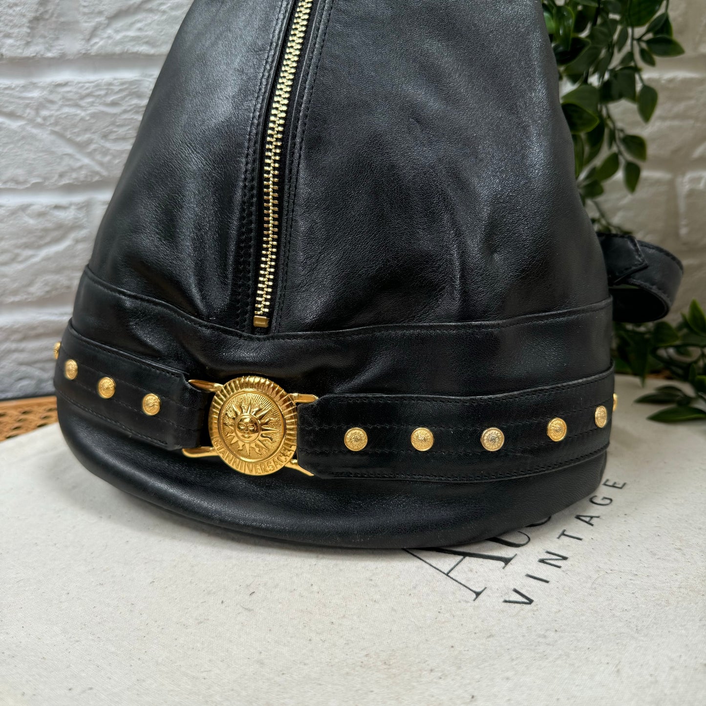 Versace 1990s Medusa Sling Back Pack