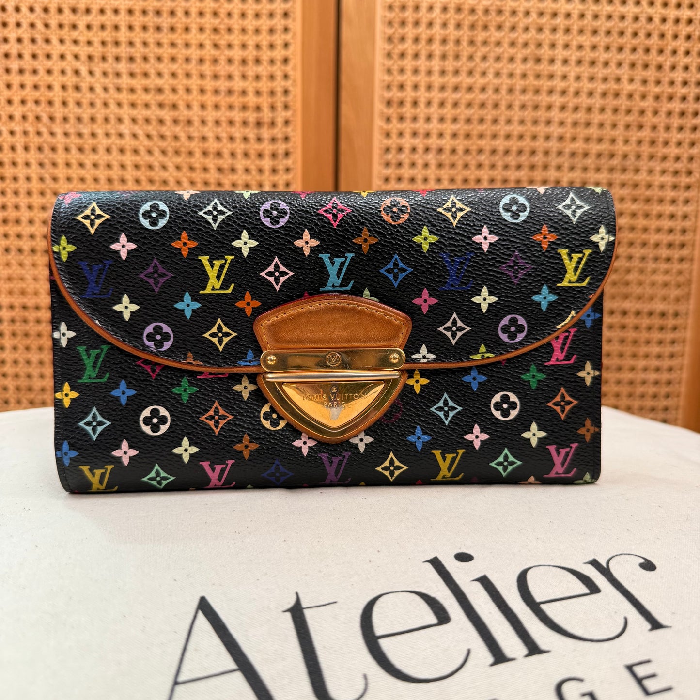 Louis Vuitton 2003 Murakami Multicolor black Eugenie Purse