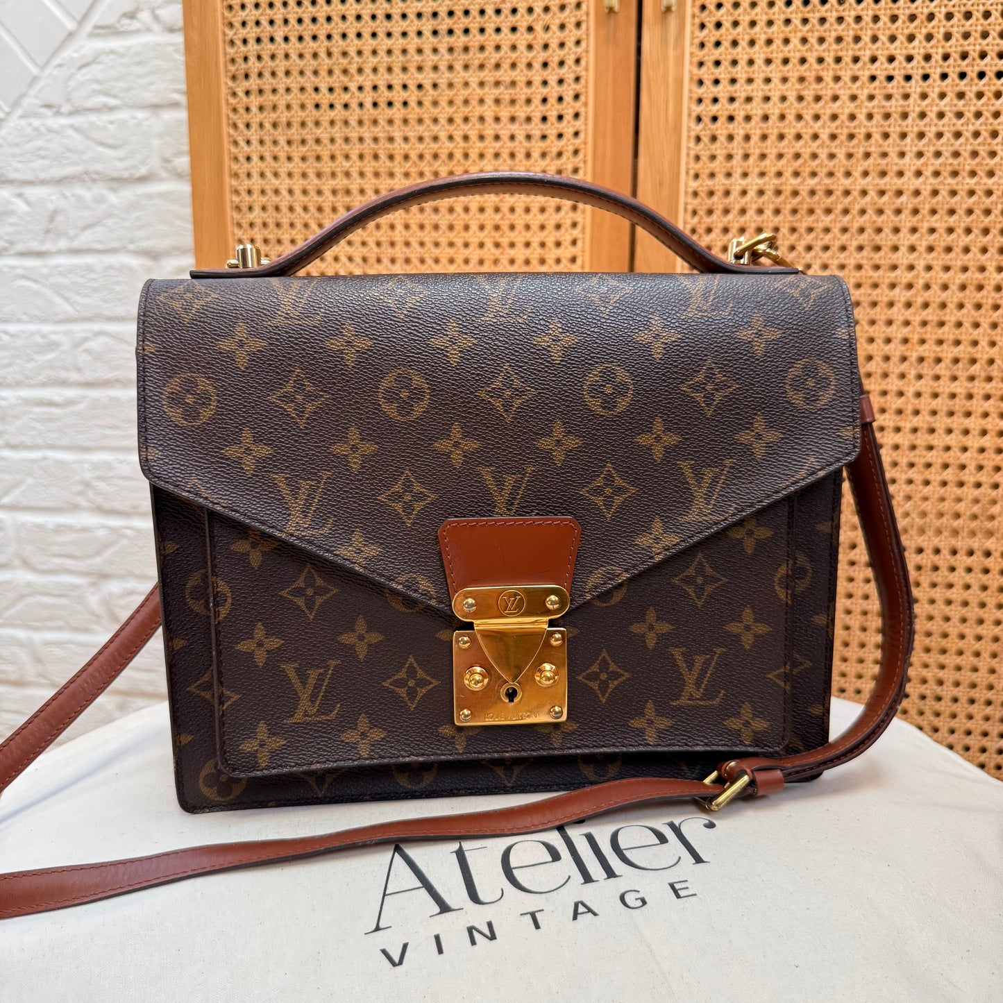 Louis Vuitton 1995 Monogram Monceau Two Way Top Handle