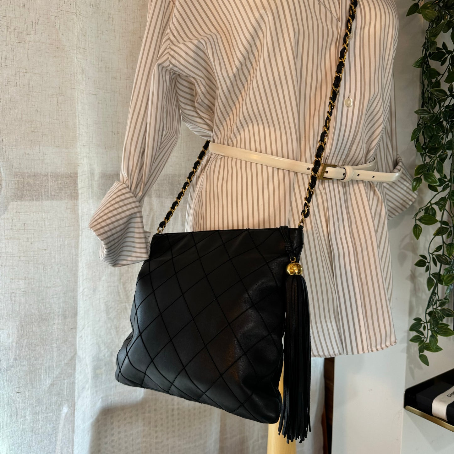 Chanel 1997 Quilted Tassel Cross Body Bag