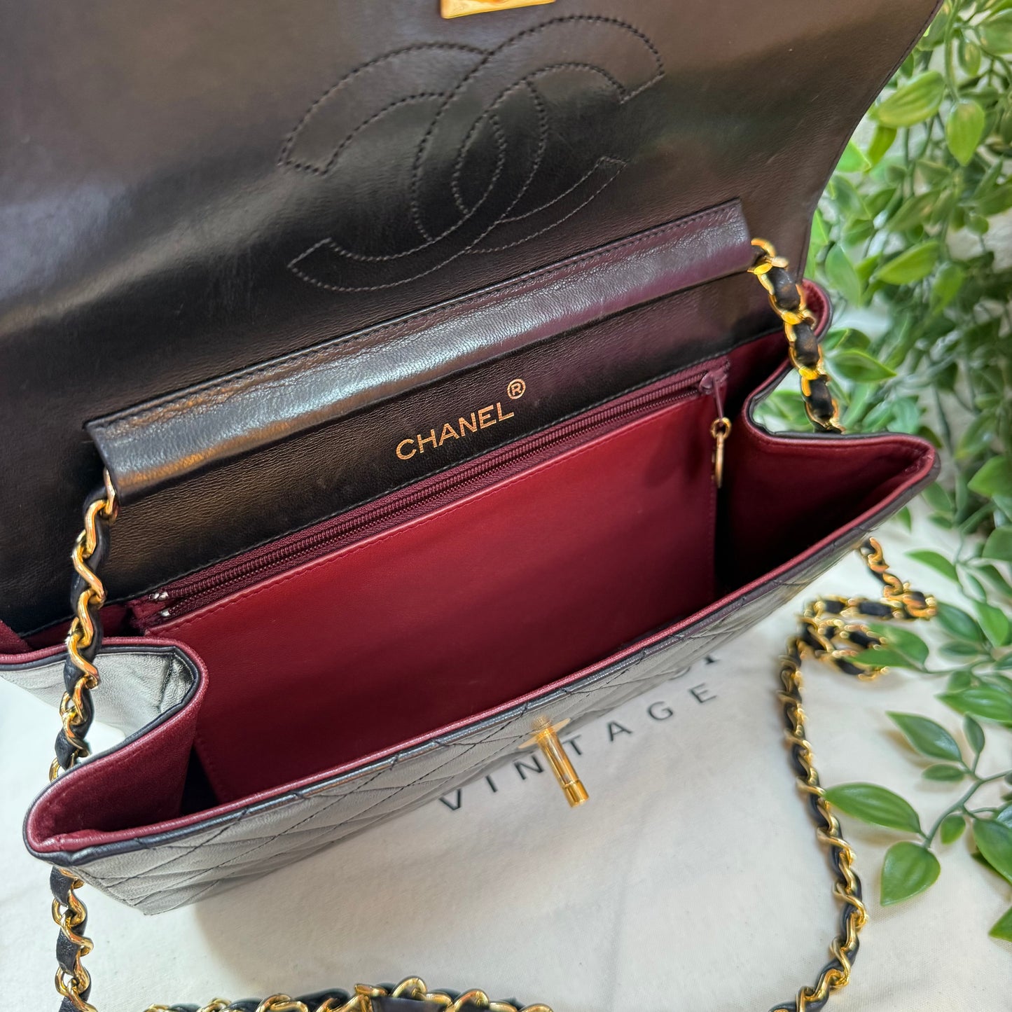 Chanel 1986 Half Moon Single flap with Limited edition CC Turnlock