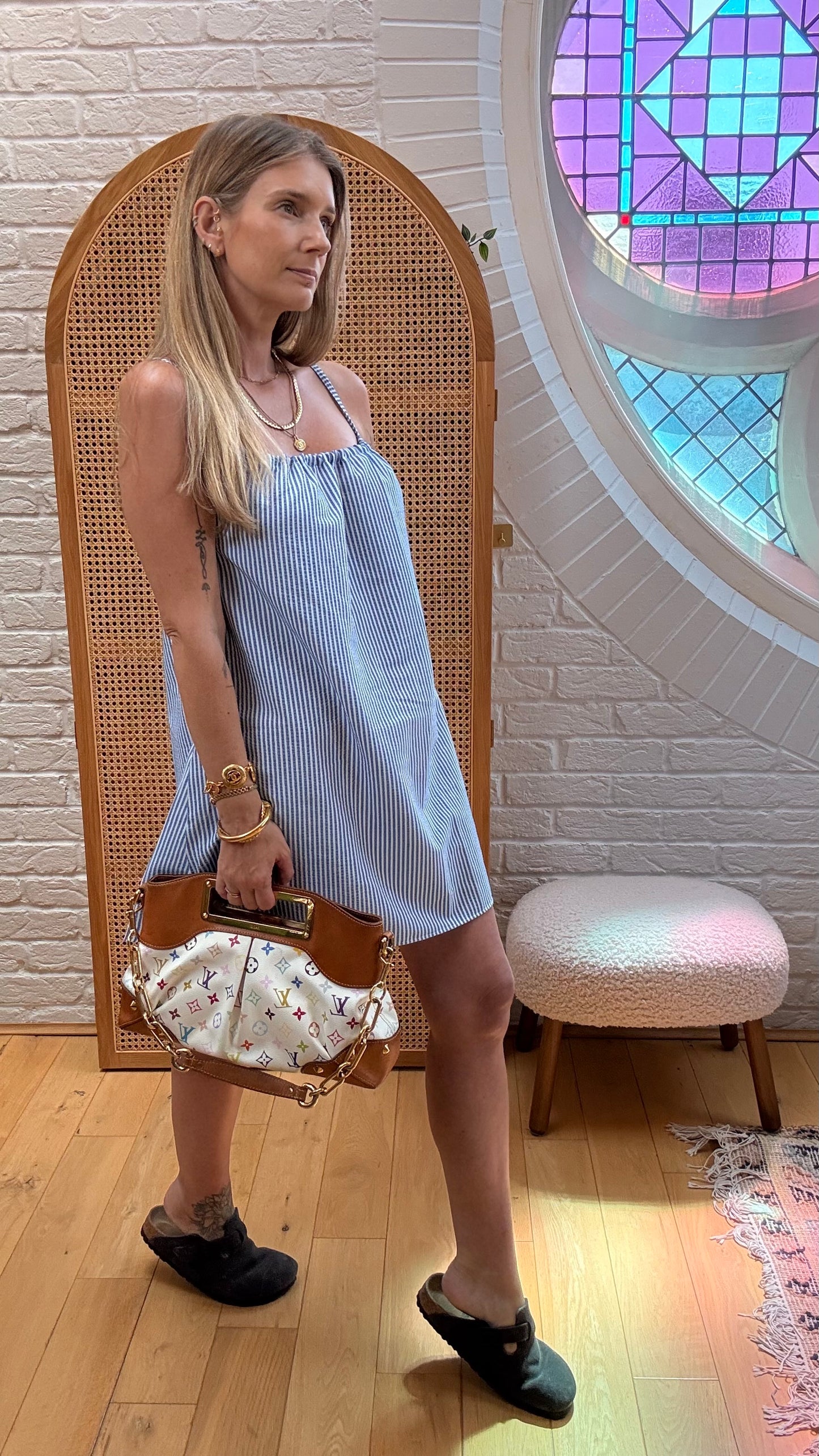 Louis Vuitton 2003 Murakami White Multi Color Judy MM