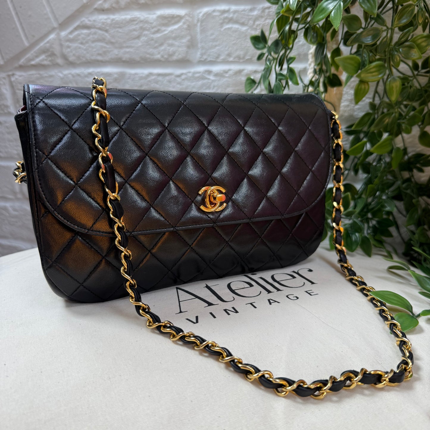 Chanel 1986 Half Moon Single flap with Limited edition CC Turnlock