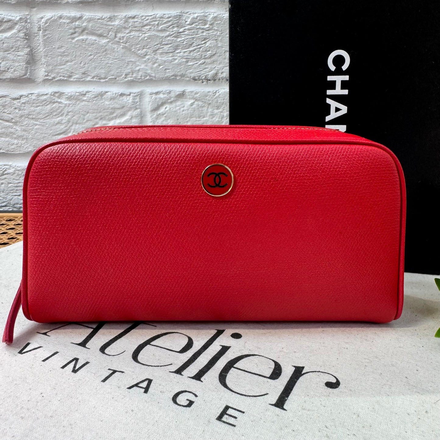 Chanel 2003 As New & Boxed Coco Button Vanity Clutch