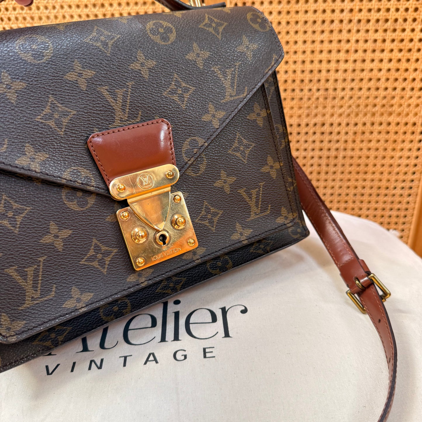 Louis Vuitton 1996 Monogram Monceau Two Way Top Handle