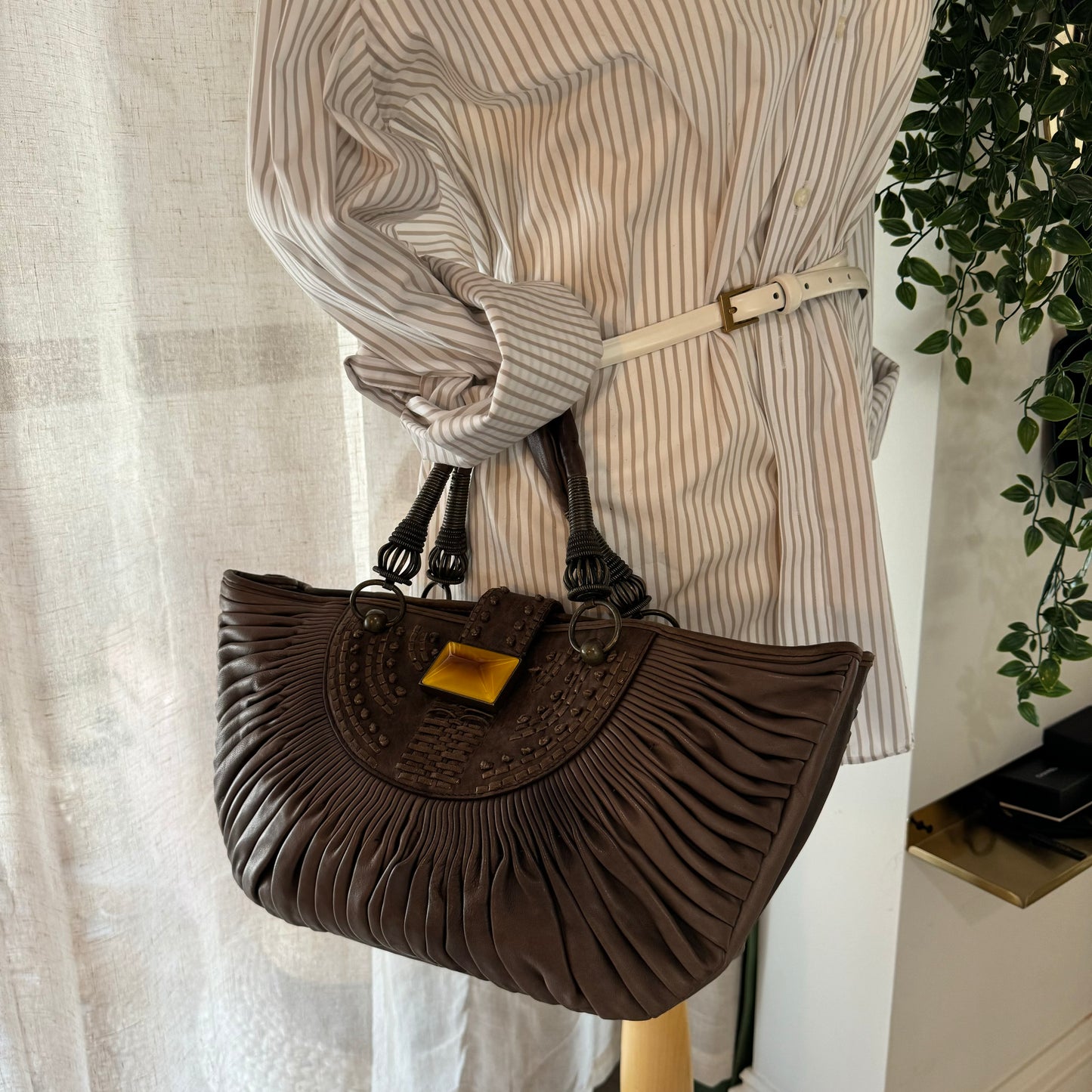 Dior Vintage Woven Leather Tote