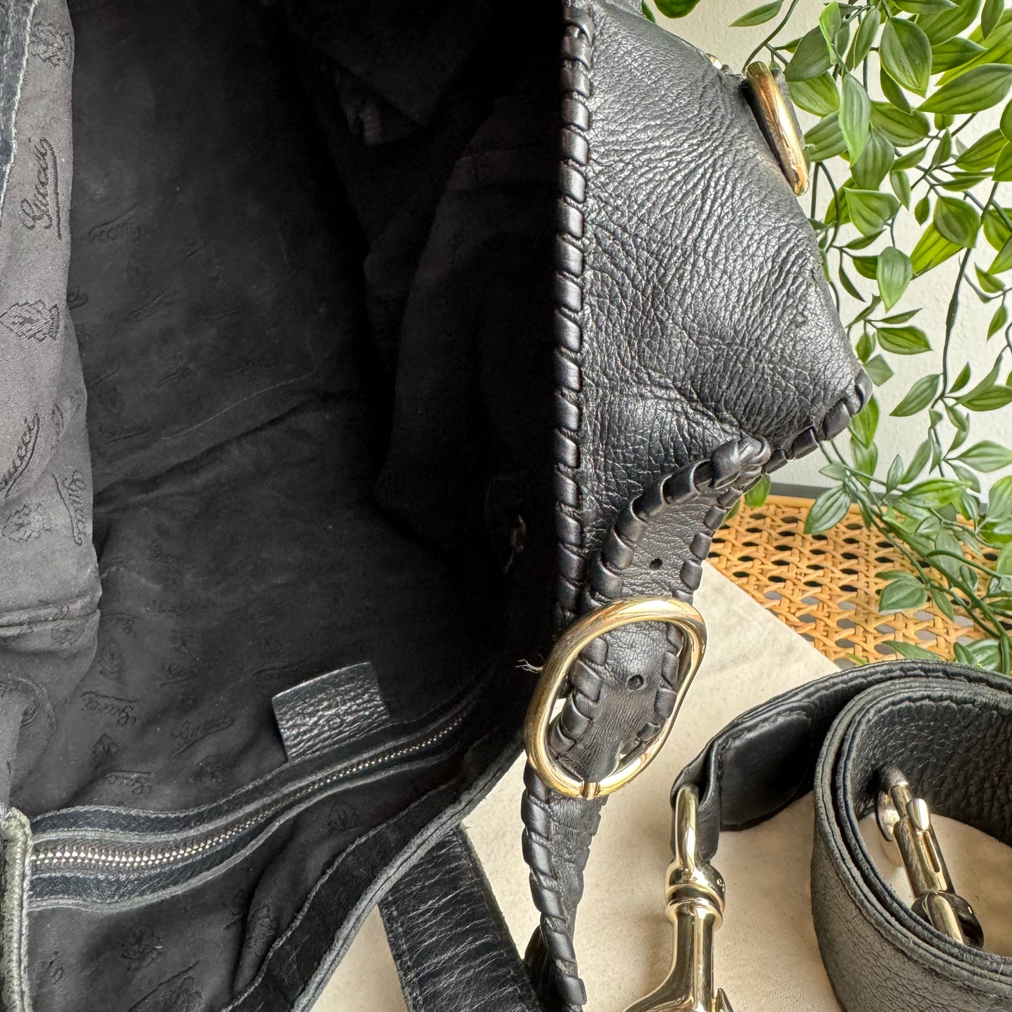 Gucci Jackie Bamboo Large Tote 2 Way